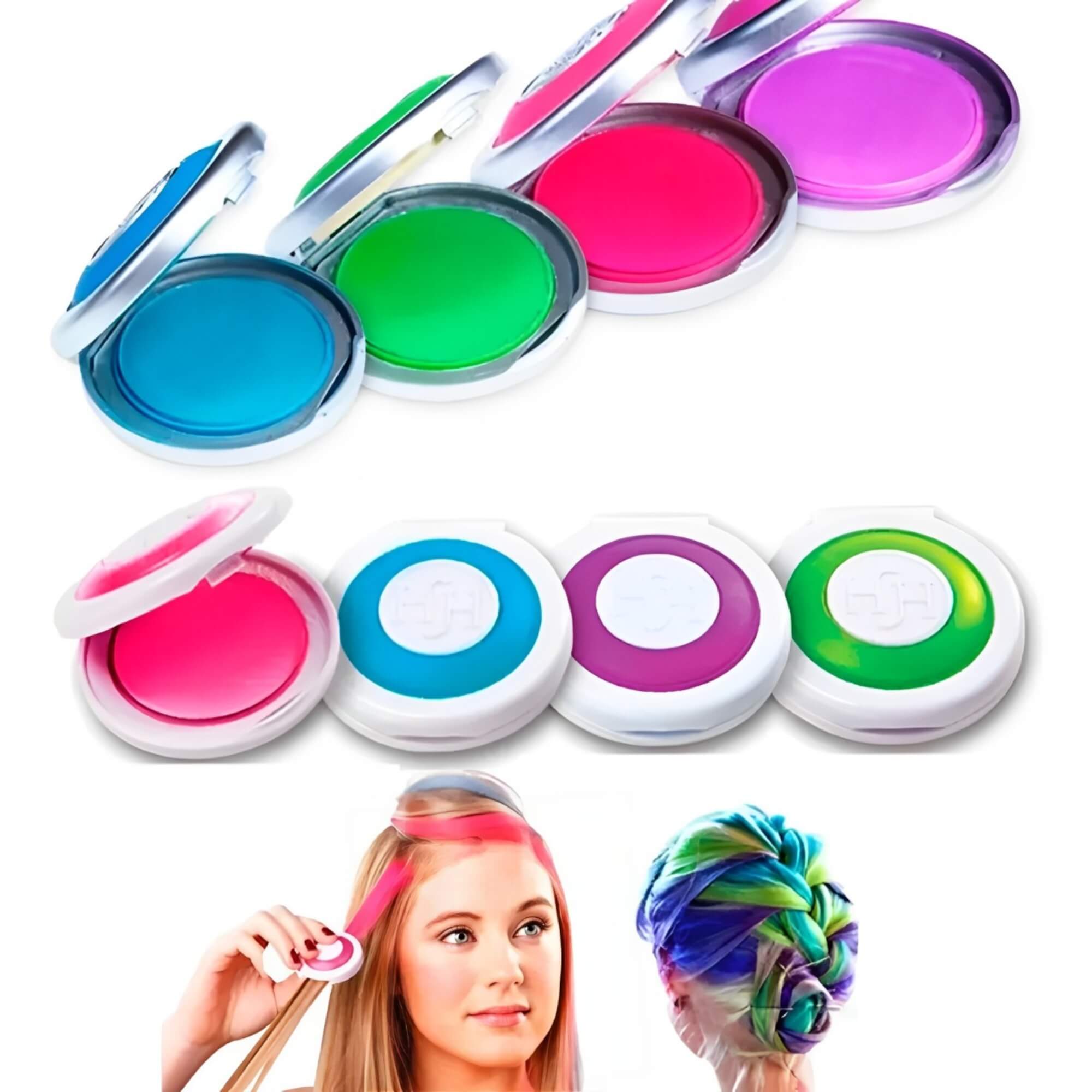 Brinquedo Kit Beleza Make Infantil Mechas Coloridas Polibrinq - MK49