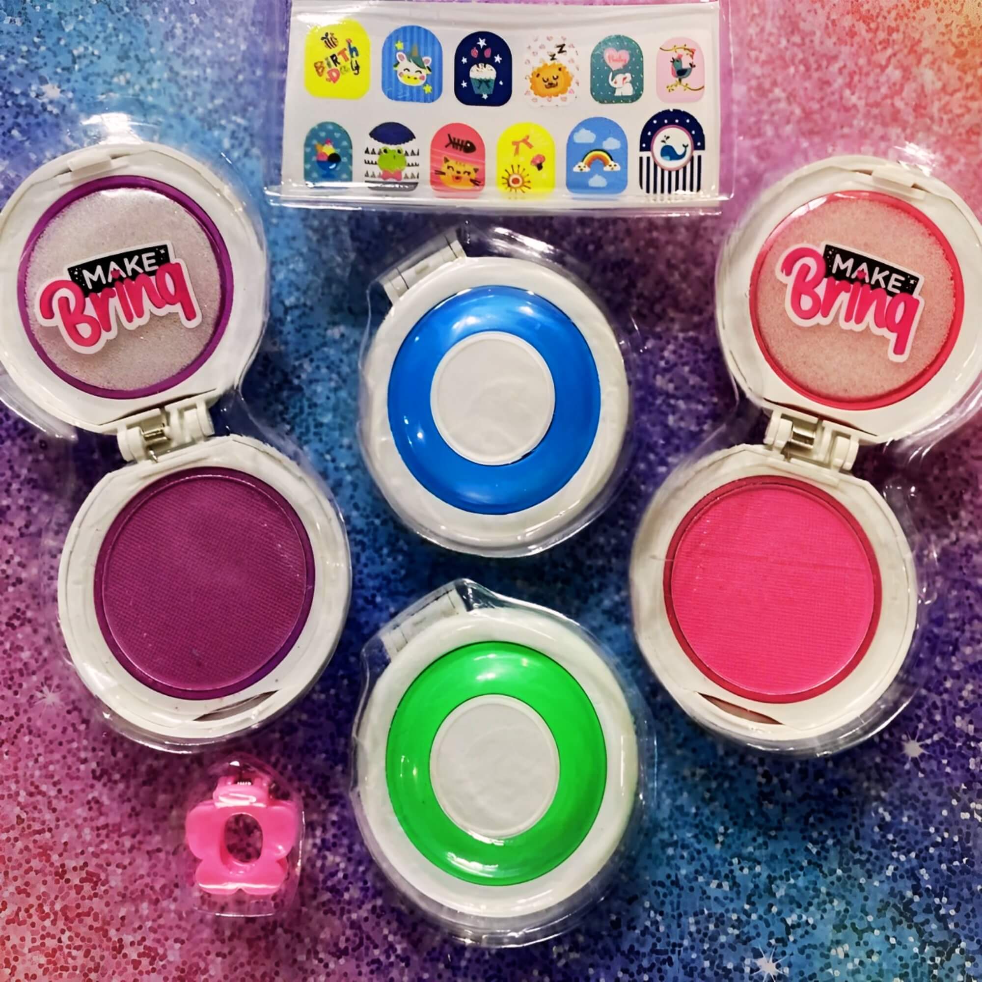 Brinquedo Kit Beleza Make Infantil Mechas Coloridas Polibrinq - MK49