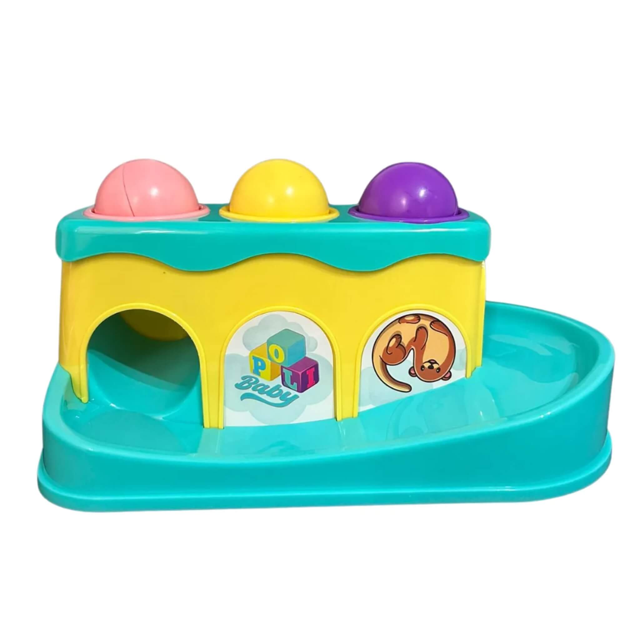 Brinquedo de Bebê Martelinho Poli Baby Didático de Montar e Desmontar de Plástico Polibrinq - BB3034