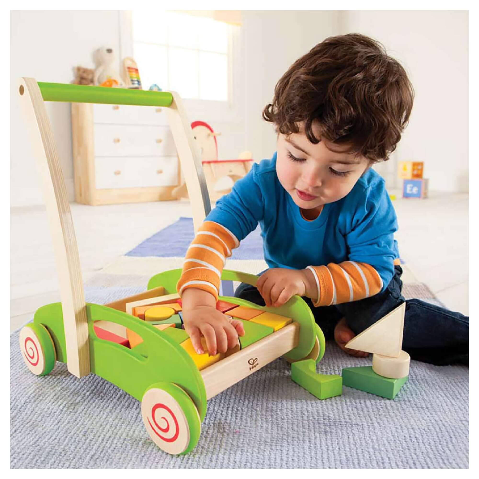 Andador Infantil Divertido em Madeira Block & Roll 21 Peças Xalingo - 67498