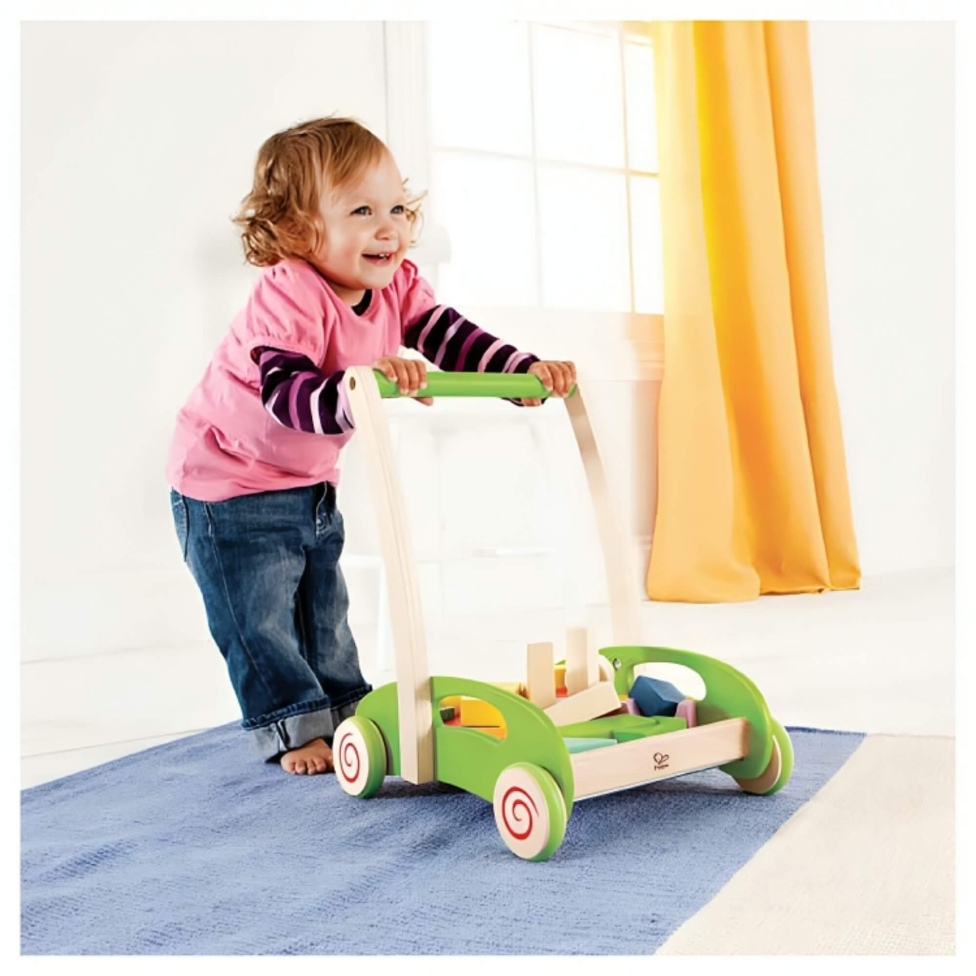 Andador Infantil Divertido em Madeira Block & Roll 21 Peças Xalingo - 67498