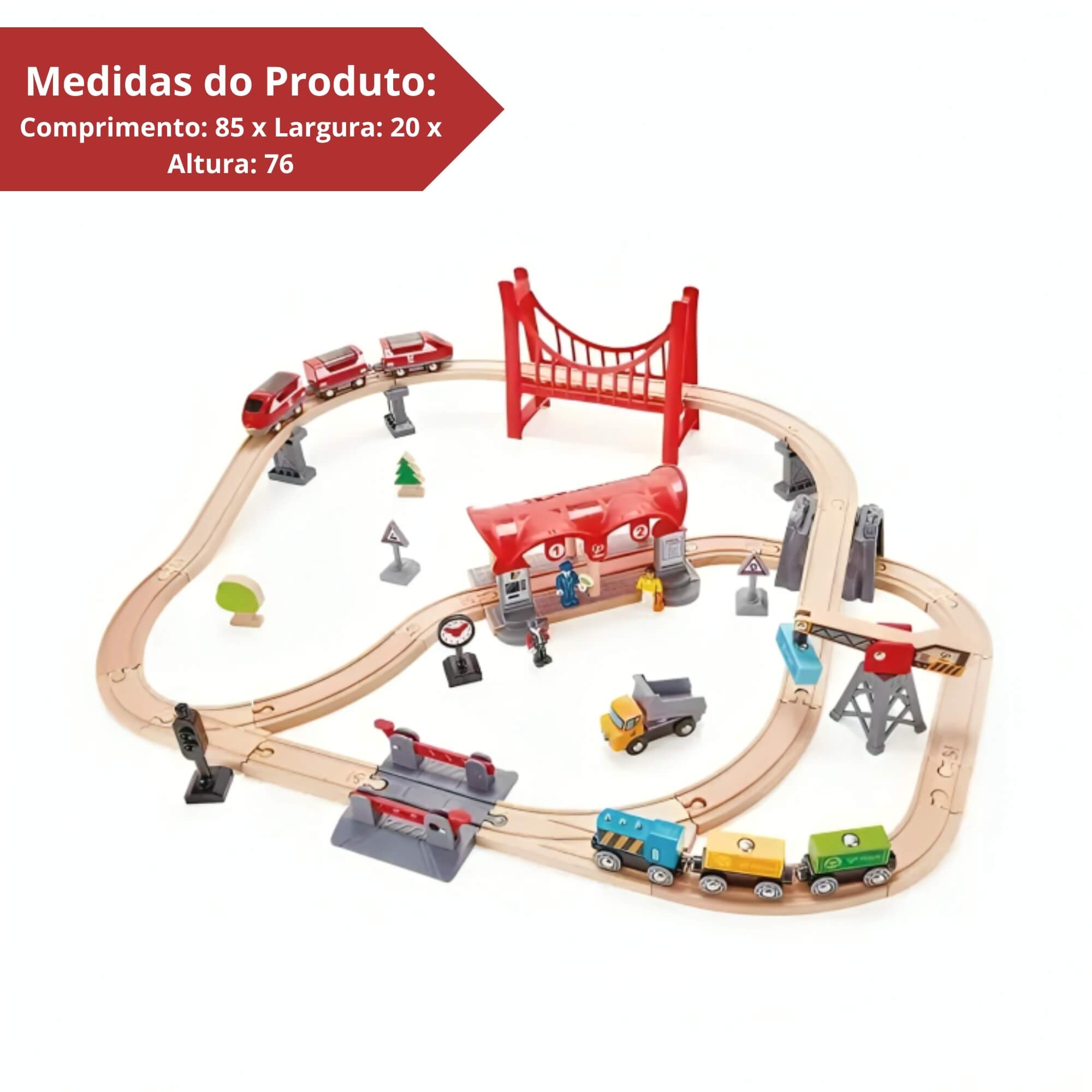 Brinquedo Infantil Ferrovia na Cidade Xalingo - 67409