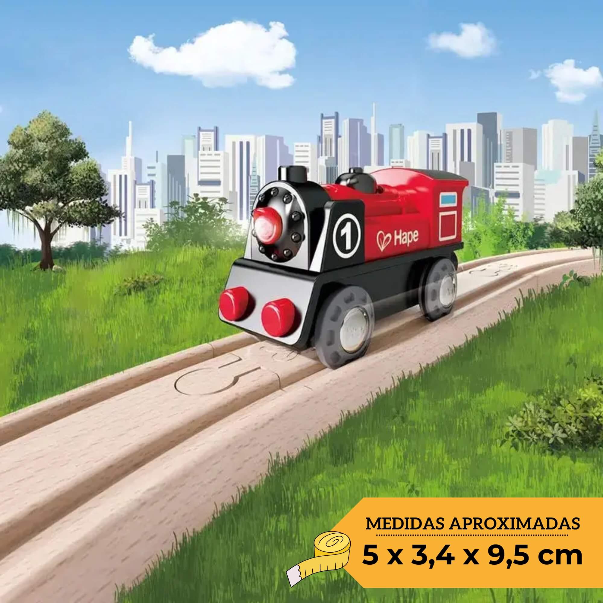 Brinquedo Infantil Trenzinho Elétrico Vermelho Xalingo - 67421