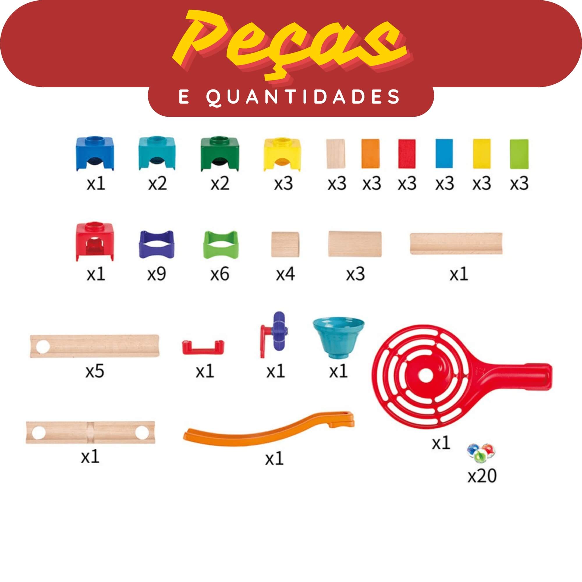 Jogo Infantil de Corrida de Bolinhas 81 Peças Xalingo - 67365