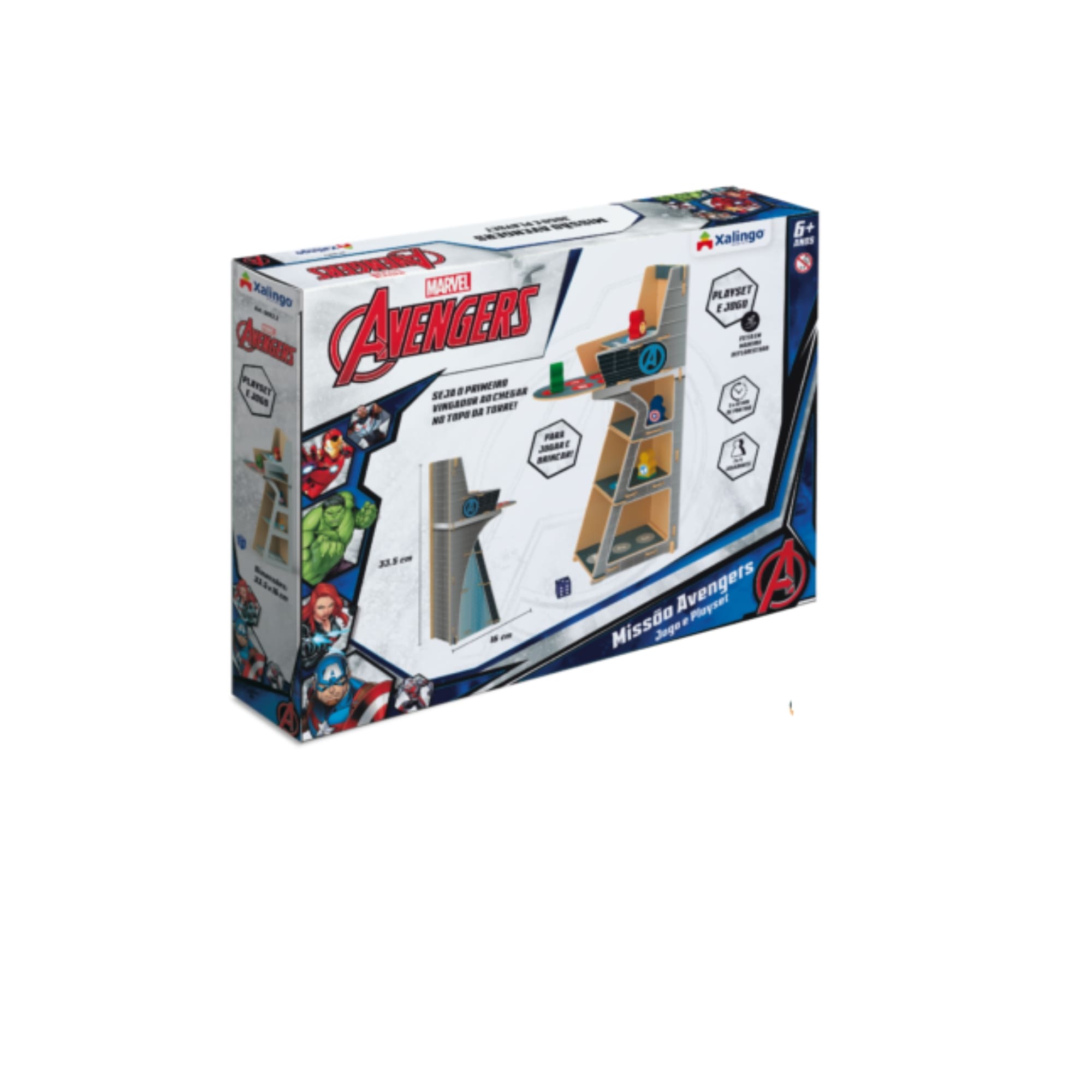 Jogo e PlaySet Missão Avengers + 6 Anos 6 Peças Xalingo - 68032