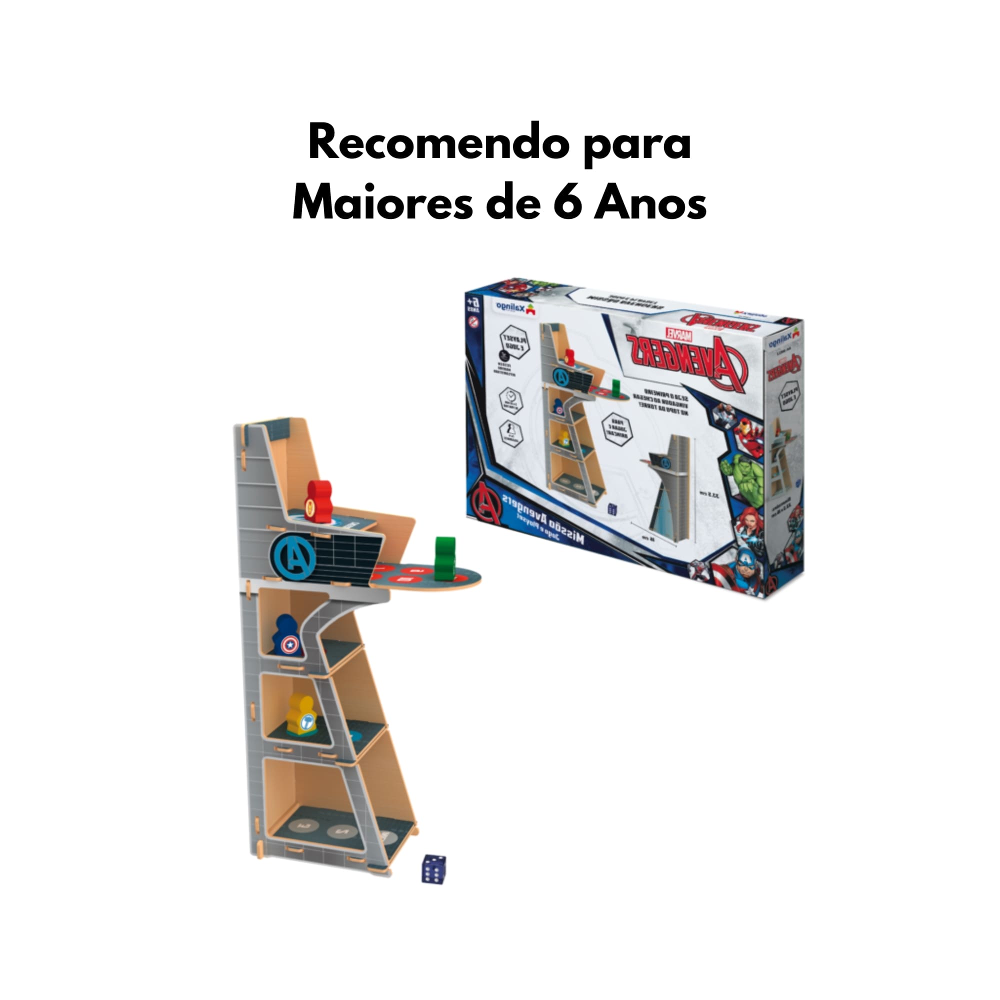 Jogo e PlaySet Missão Avengers + 6 Anos 6 Peças Xalingo - 68032