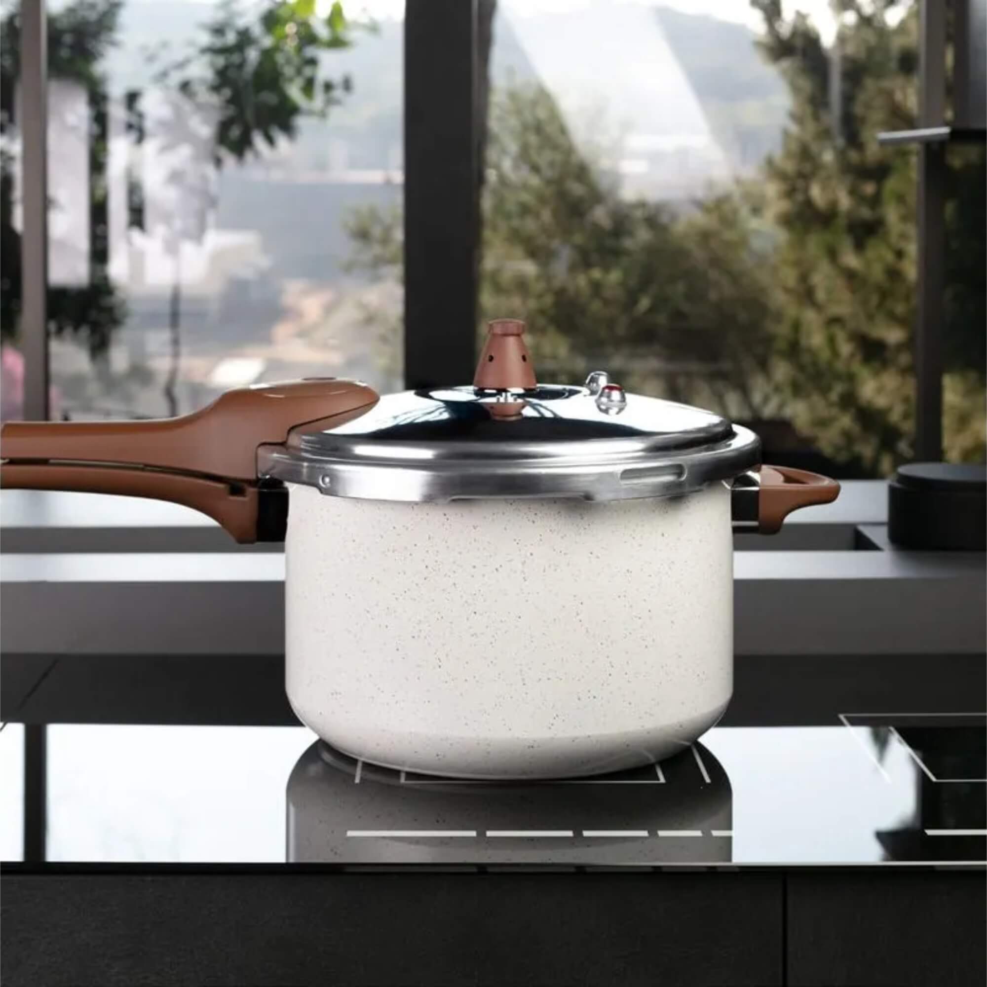 Panela de Pressão 20 cm Ceramic Life Pressure com Indução 4,2L Vanilla Brinox - 4952/101