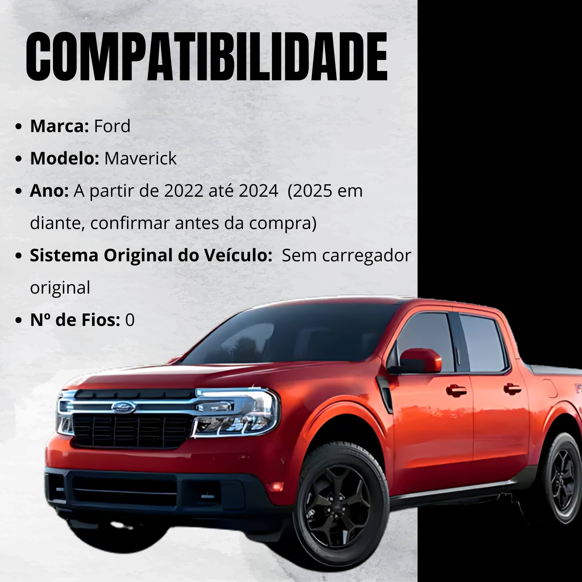 Carregador Indutivo Sem Fio compatível com Maverick a partir de 2022 Tury - ICHARGER1.0AT