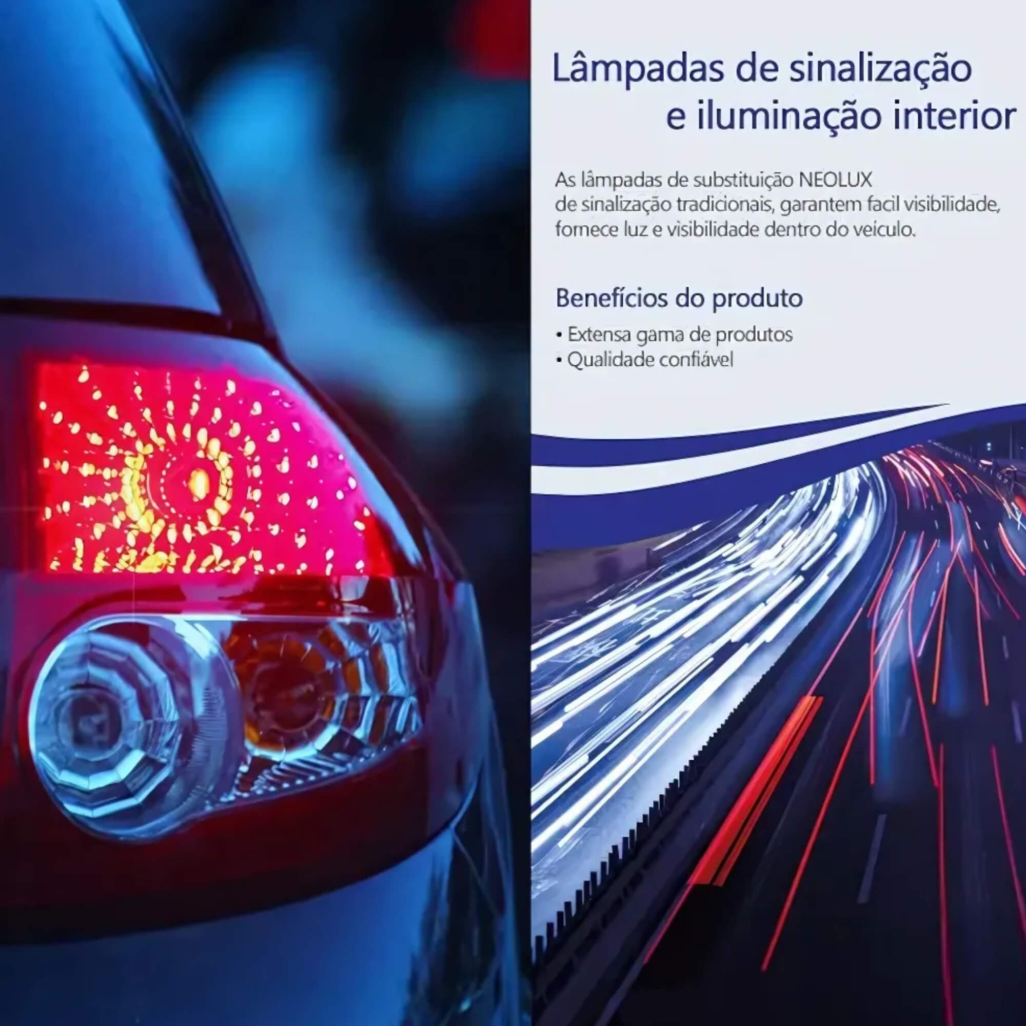 Lâmpada Esmagada T10 5W 12V N501 Caixa com 10 Peças Neolux - NE03160011