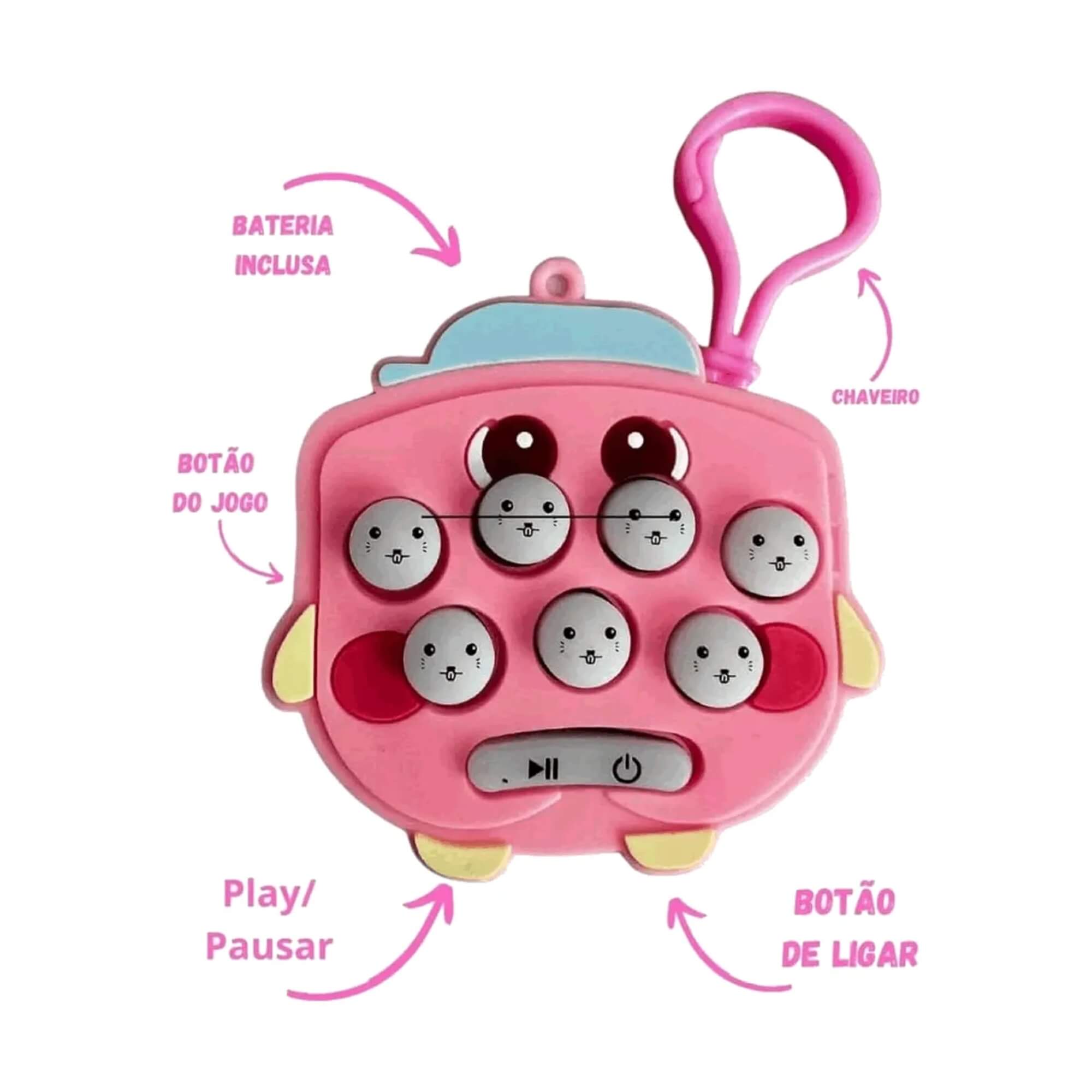 Brinquedo Jogo de Bolso Bichinhos c/ Luz e Som Sortido e Unitário Polibrinq - JB01