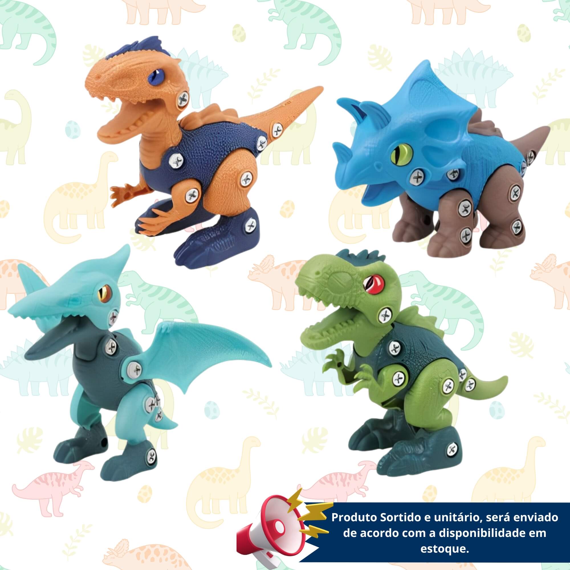 Brinquedo Infantil Monta Sauro Jurassic Brinq Sortido e Unitário Polibrinq - AN2401