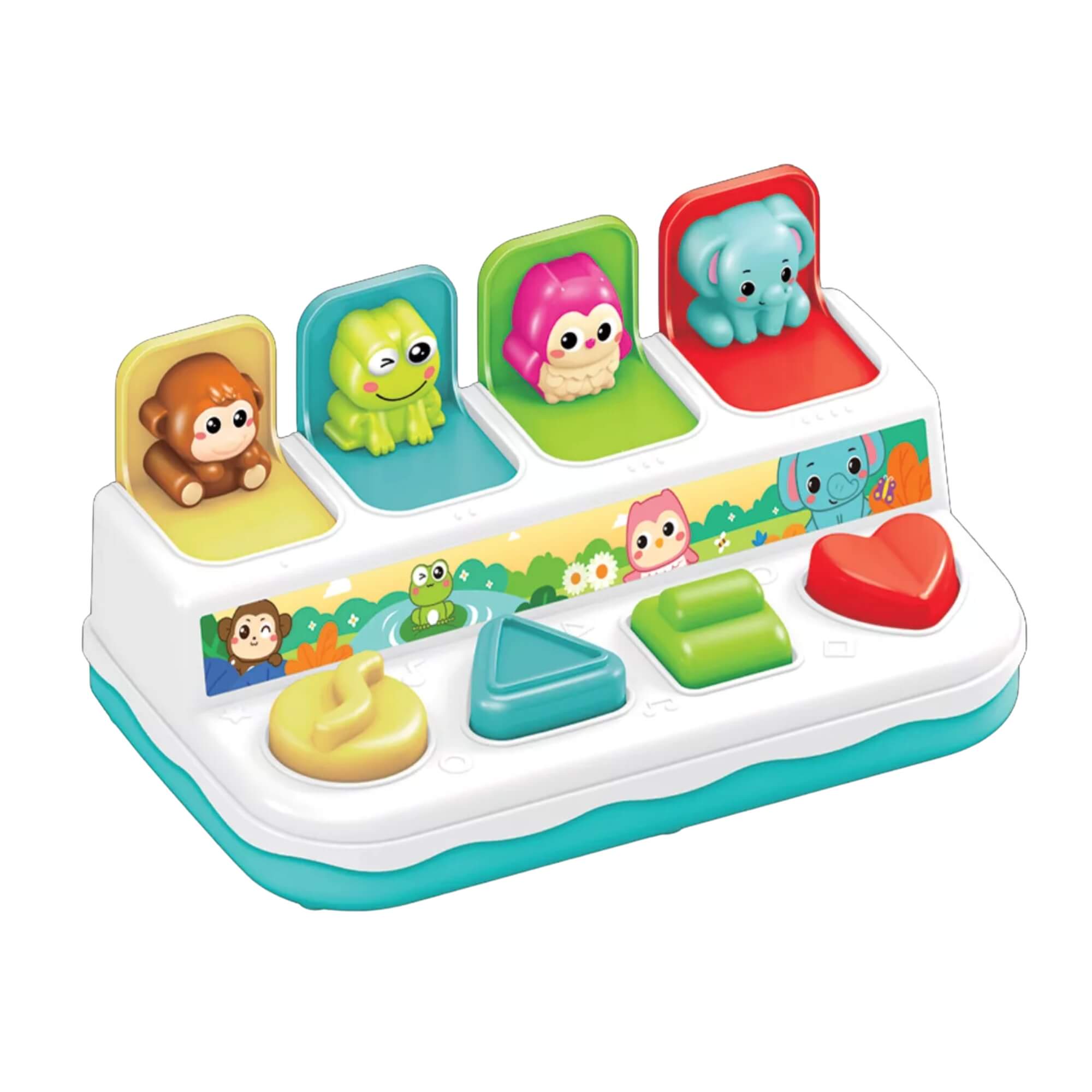 Brinquedo para Bebê Turminha Pop Up Animais Sensorial Polibrinq - BB3006