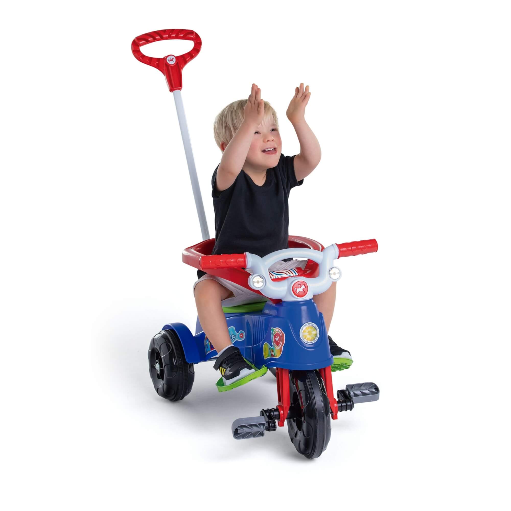 Triciclo Infantil Tatetico com Pedal e Empurrador Calesita - 0938