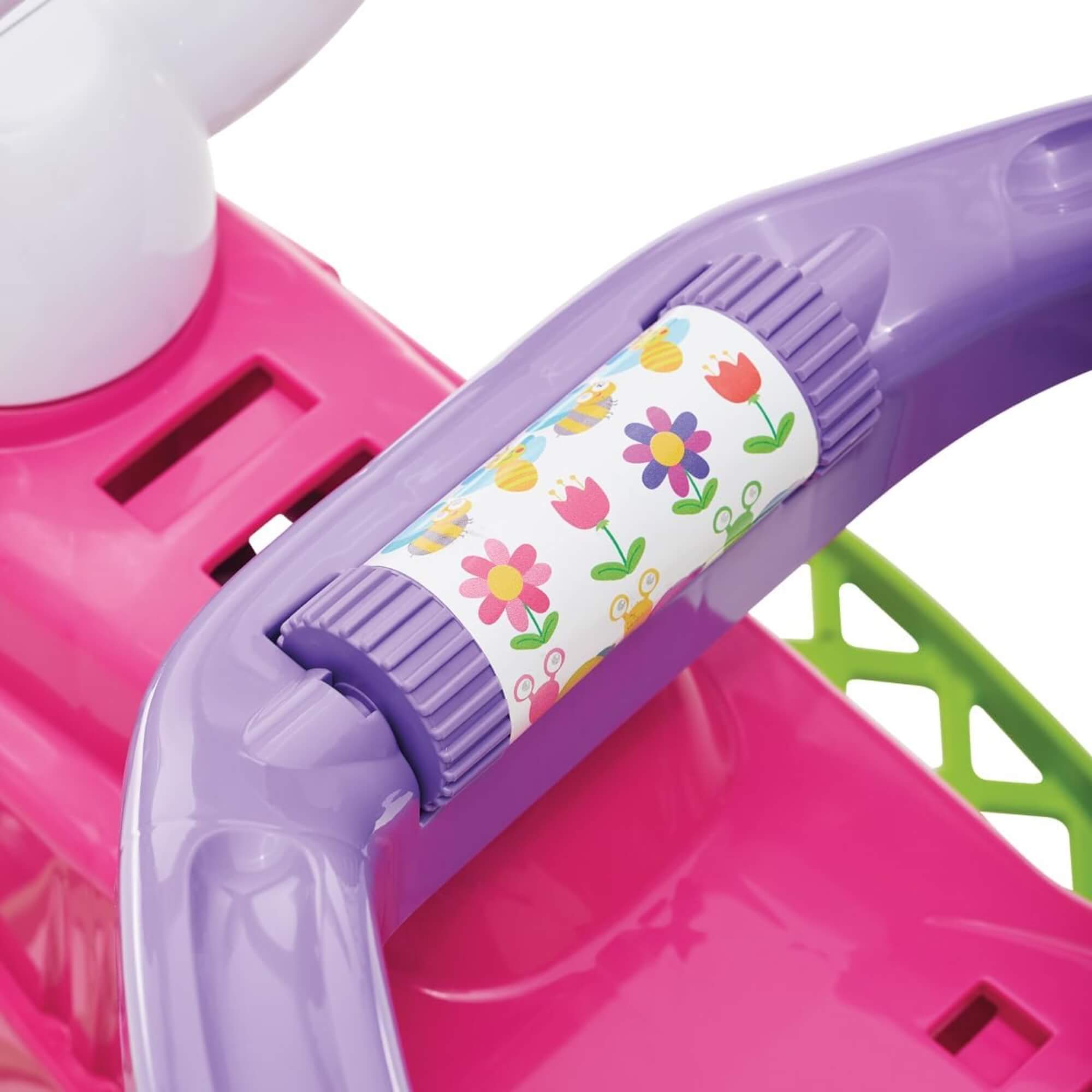 Triciclo Infantil Tatetico Rosa com Empurrador e Pedal 2 em 1 Calesita - 0939