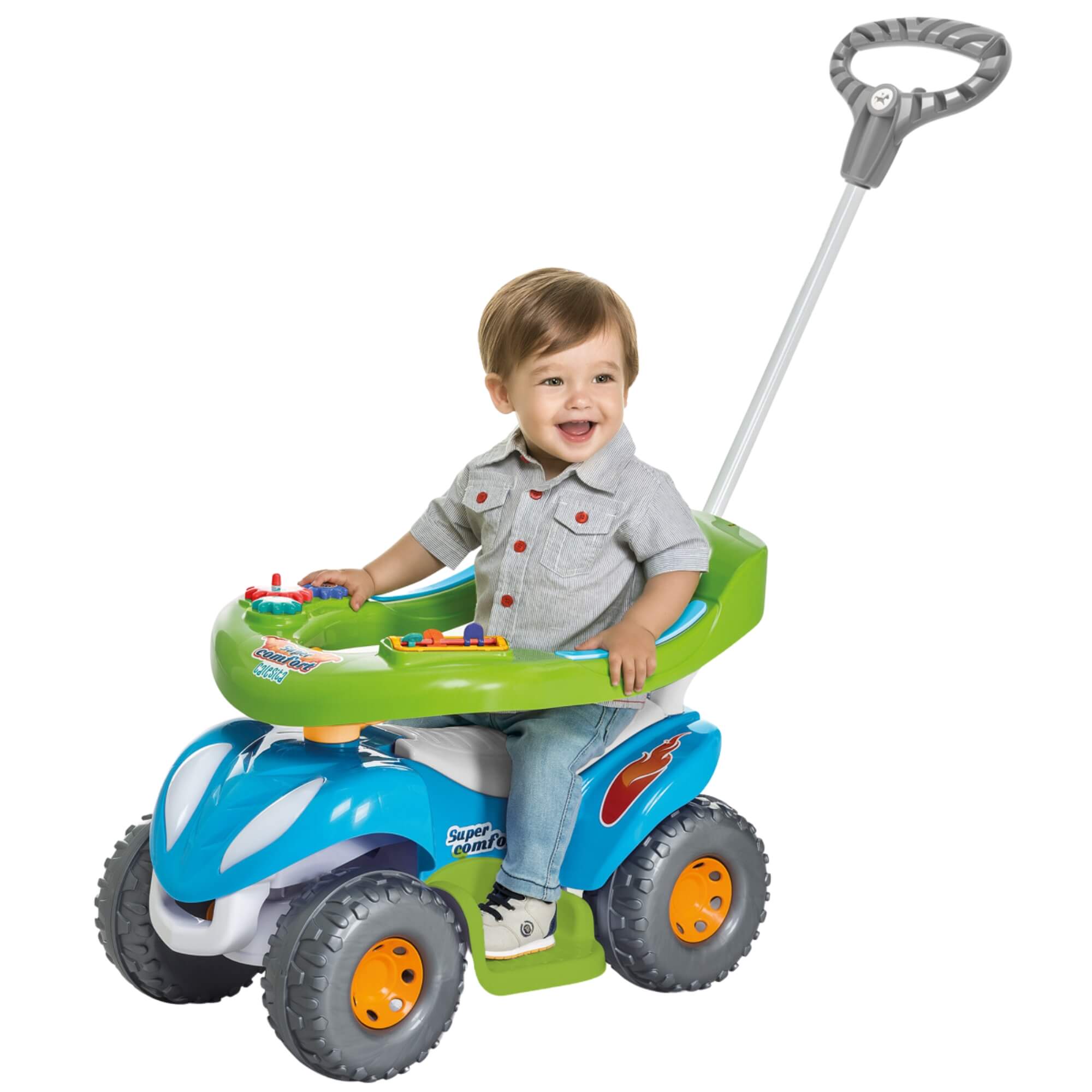 Quadriciclo Infantil Super Comfort com Empurrador Calesita - 0942