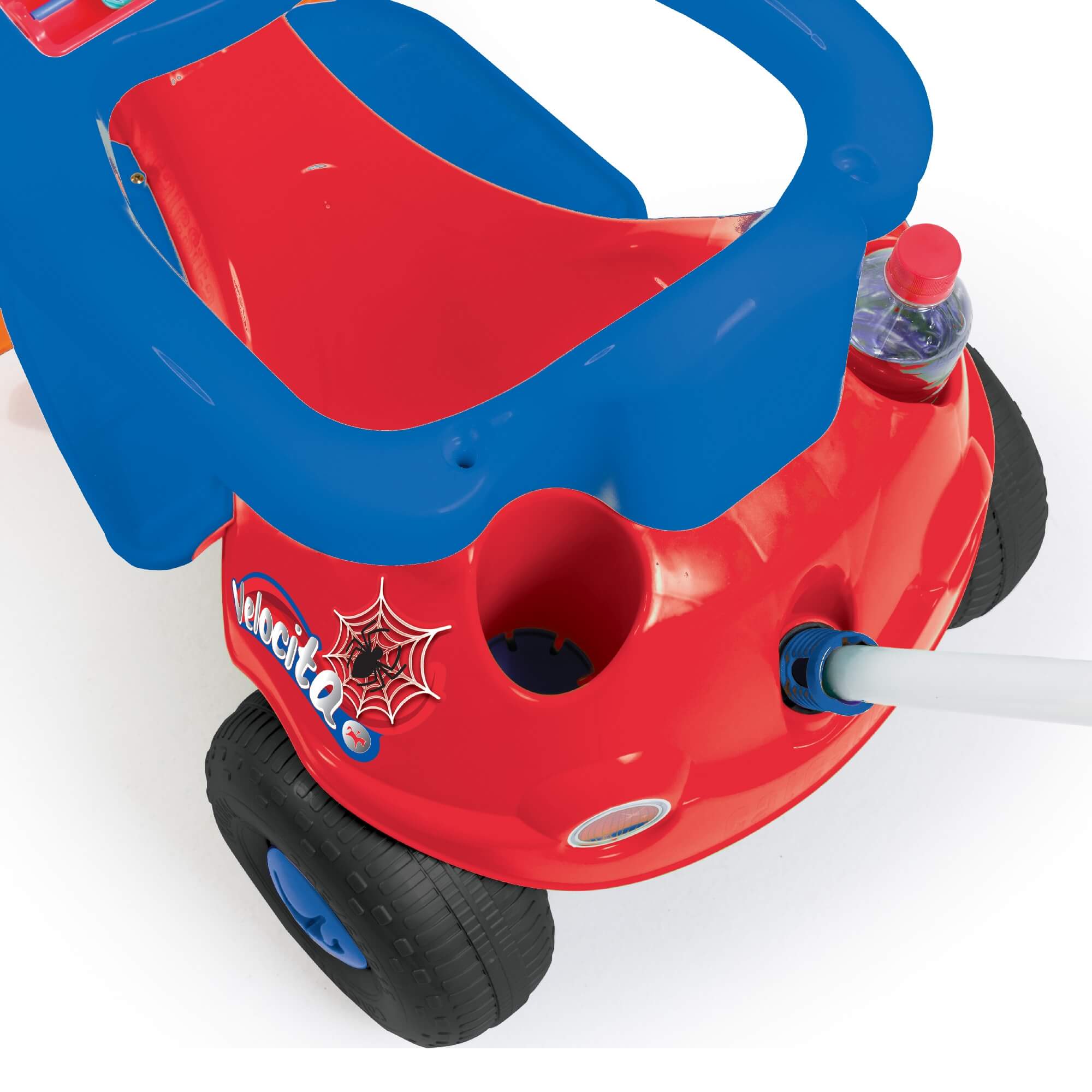 Triciclo Infantil Velocita Vermelho com Pedal e Empurrador Calesita - 0958