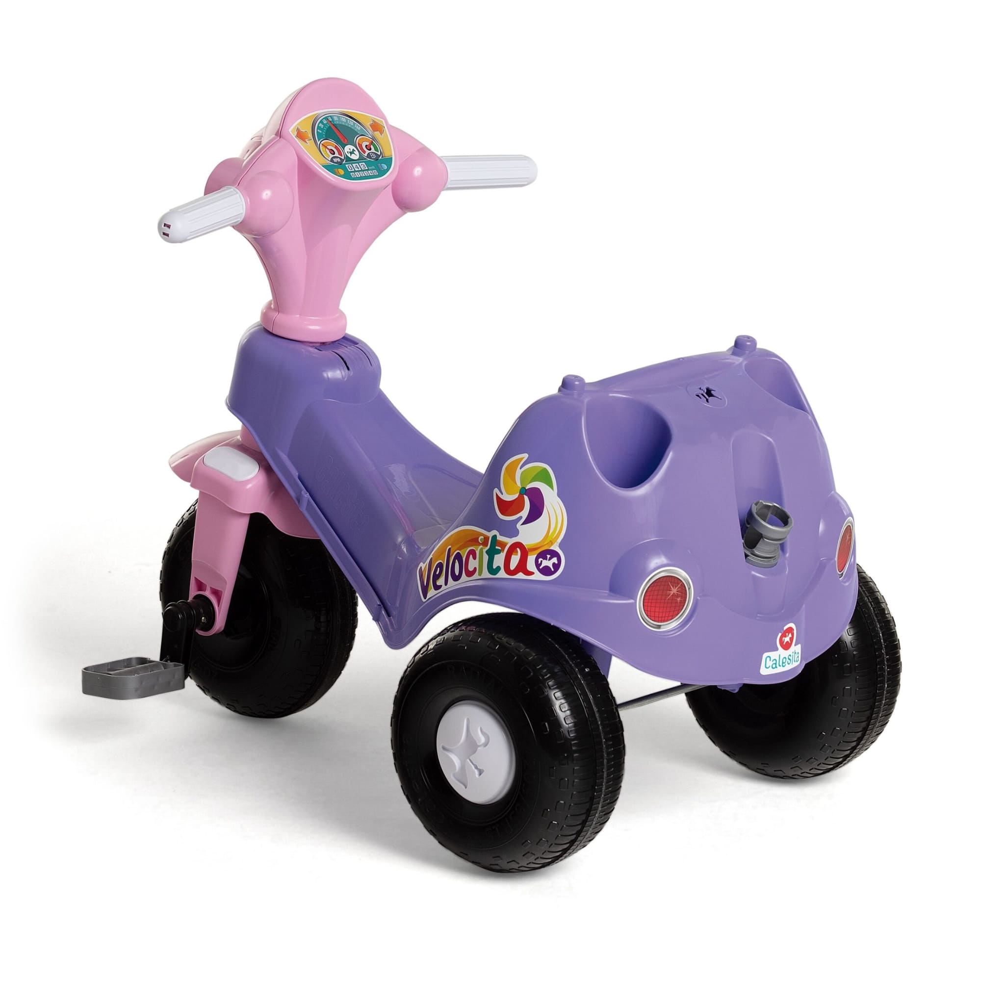 Triciclo Infantil Velocita Lilás +24 Meses Empurrador e Pedal C/Buzina CALESITA - 0959