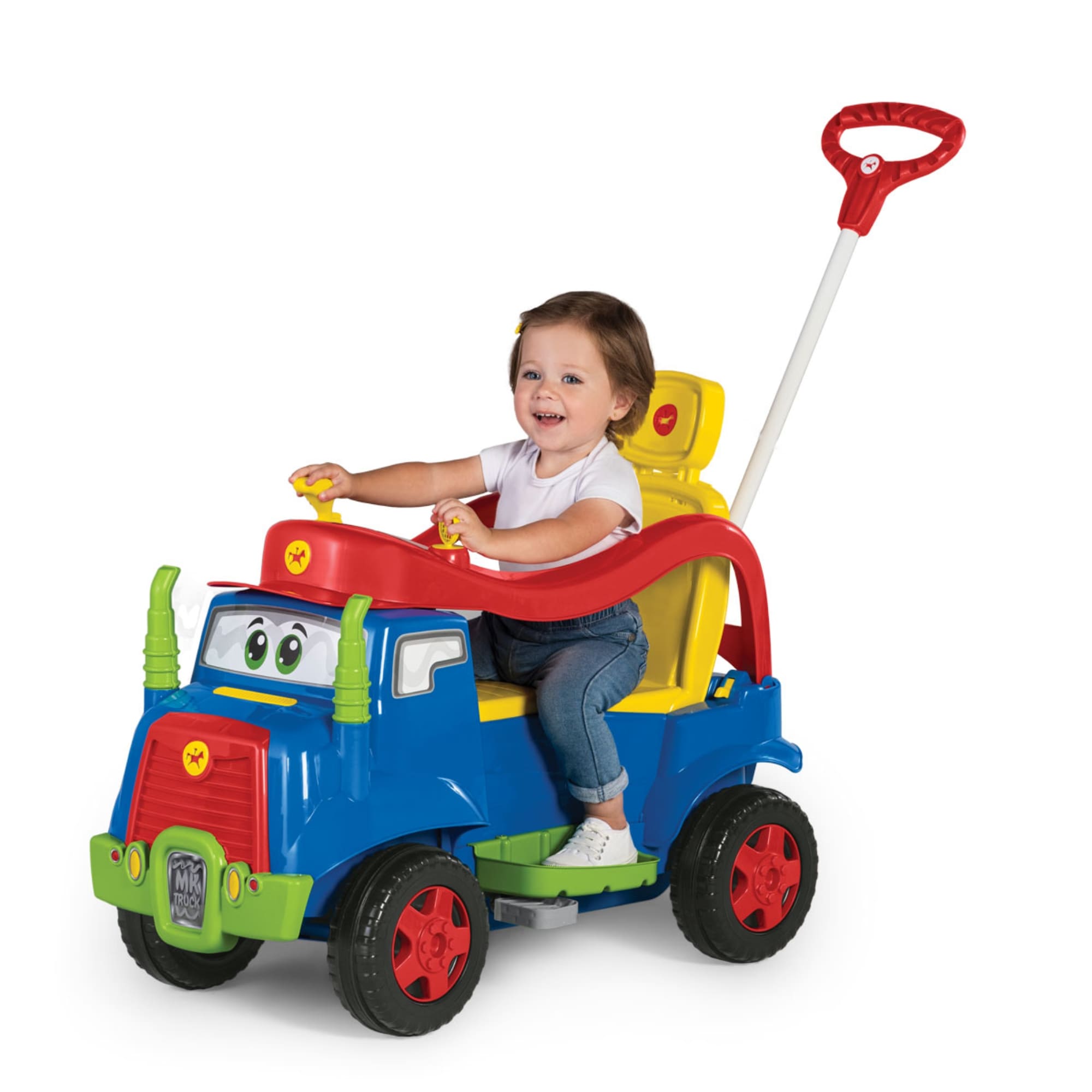 Quadriciclo Infantil MK Truck +24 Meses Empurrador e Pedal C/Som Calesita- 0982