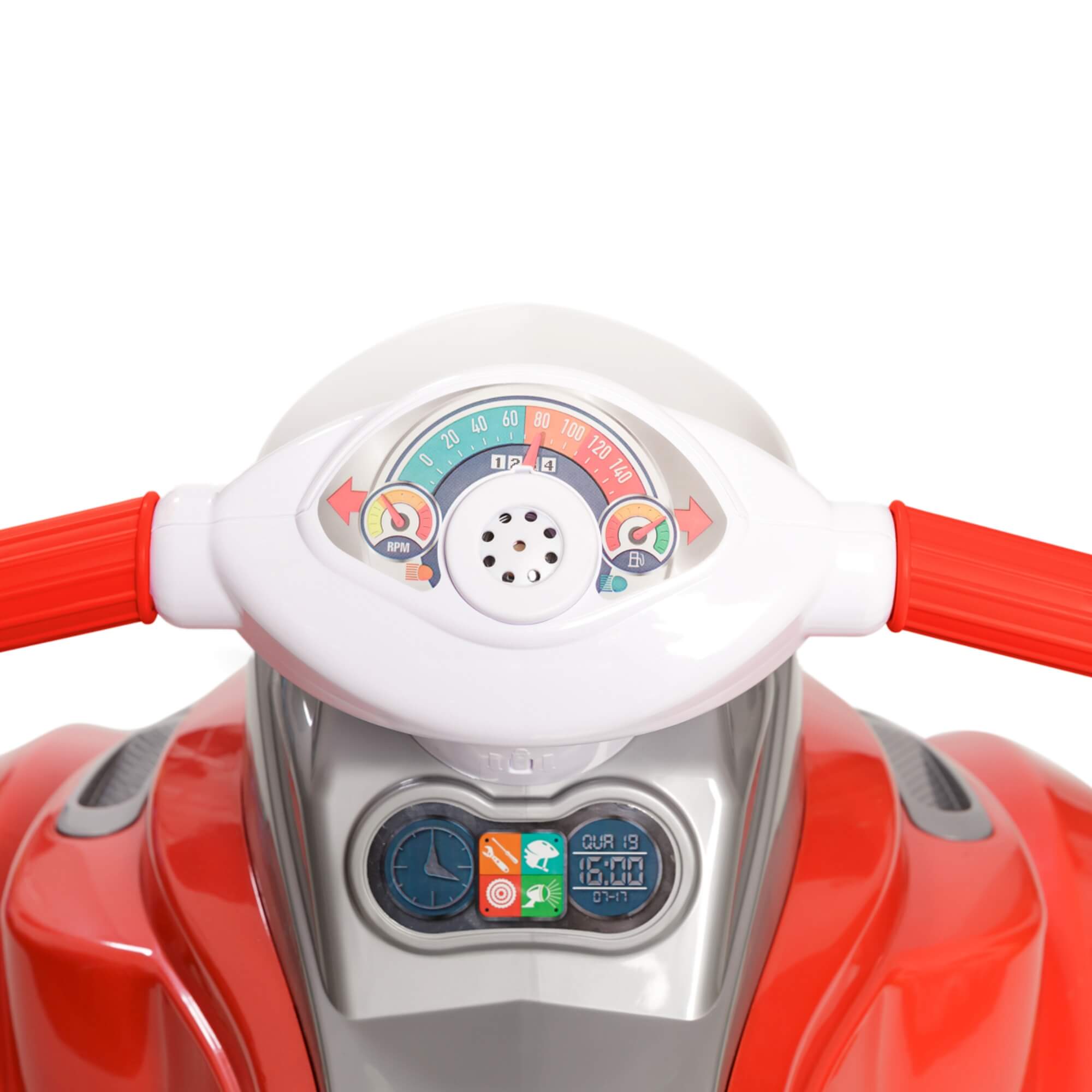 Quadriciclo Infantil Road Vermelho com Pedal e Empurrador Calesita - 0988
