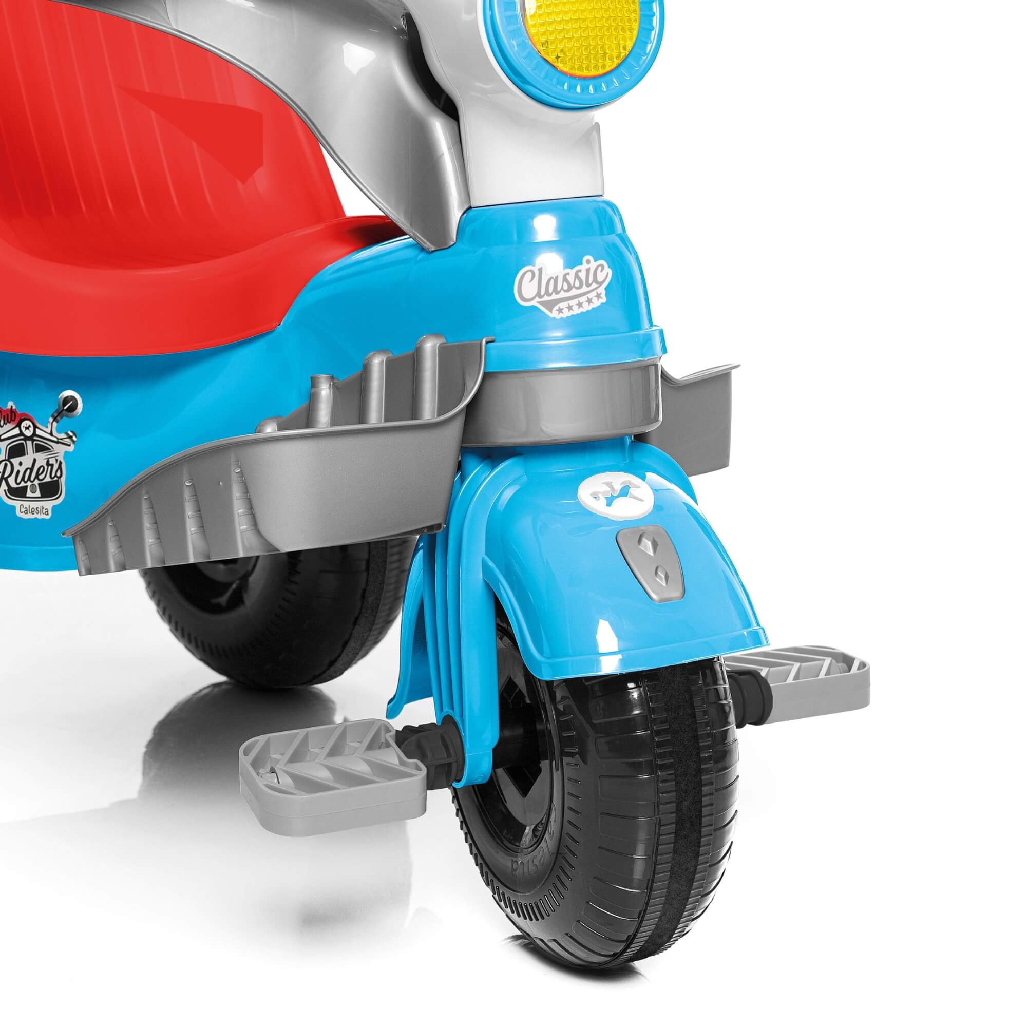 Triciclo Infantil Velocita Classic Azul com Pedal e Empurrador Calesita - 0993