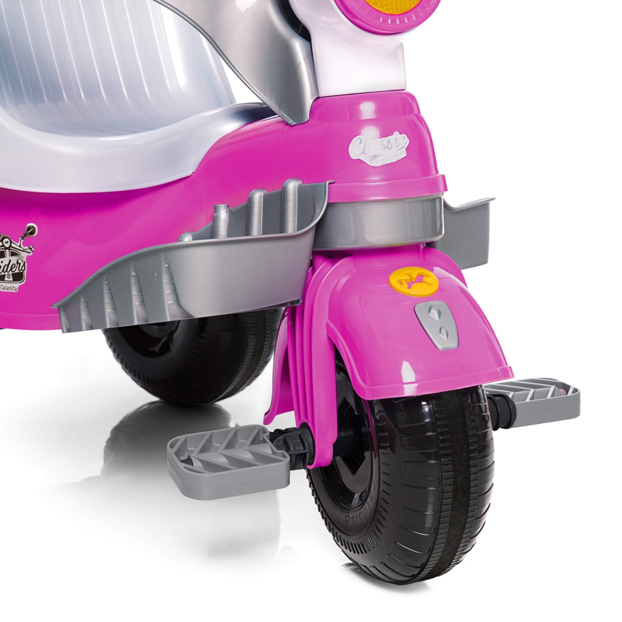 Triciclo Infantil Classic Rosa com Empurrador e Pedal Velocita Calesita - 0994