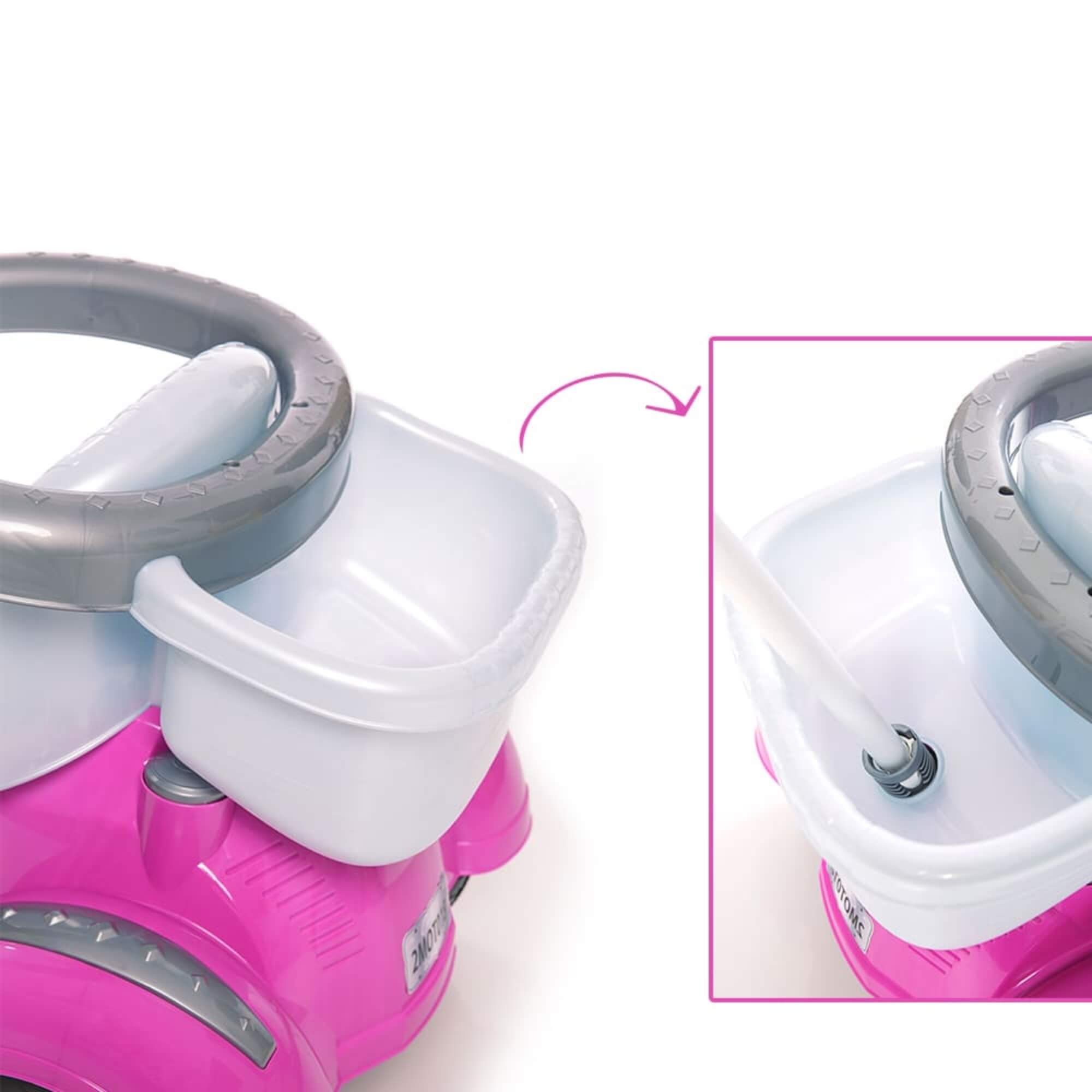Triciclo Infantil Classic Rosa com Empurrador e Pedal Velocita Calesita - 0994