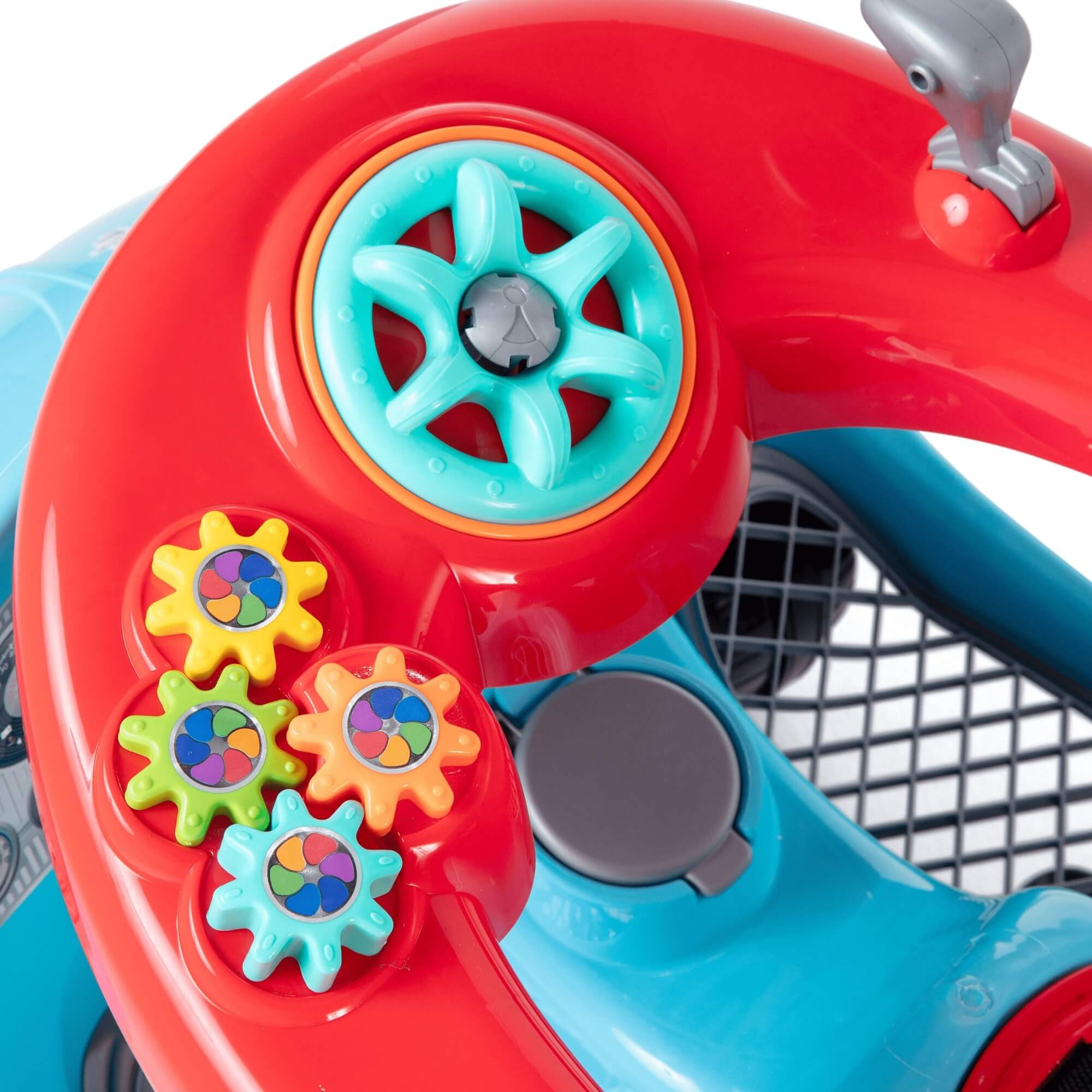 Carrinho de Passeio Infantil Fouks Azul com Empurrador e Pedal Calesita - 0998