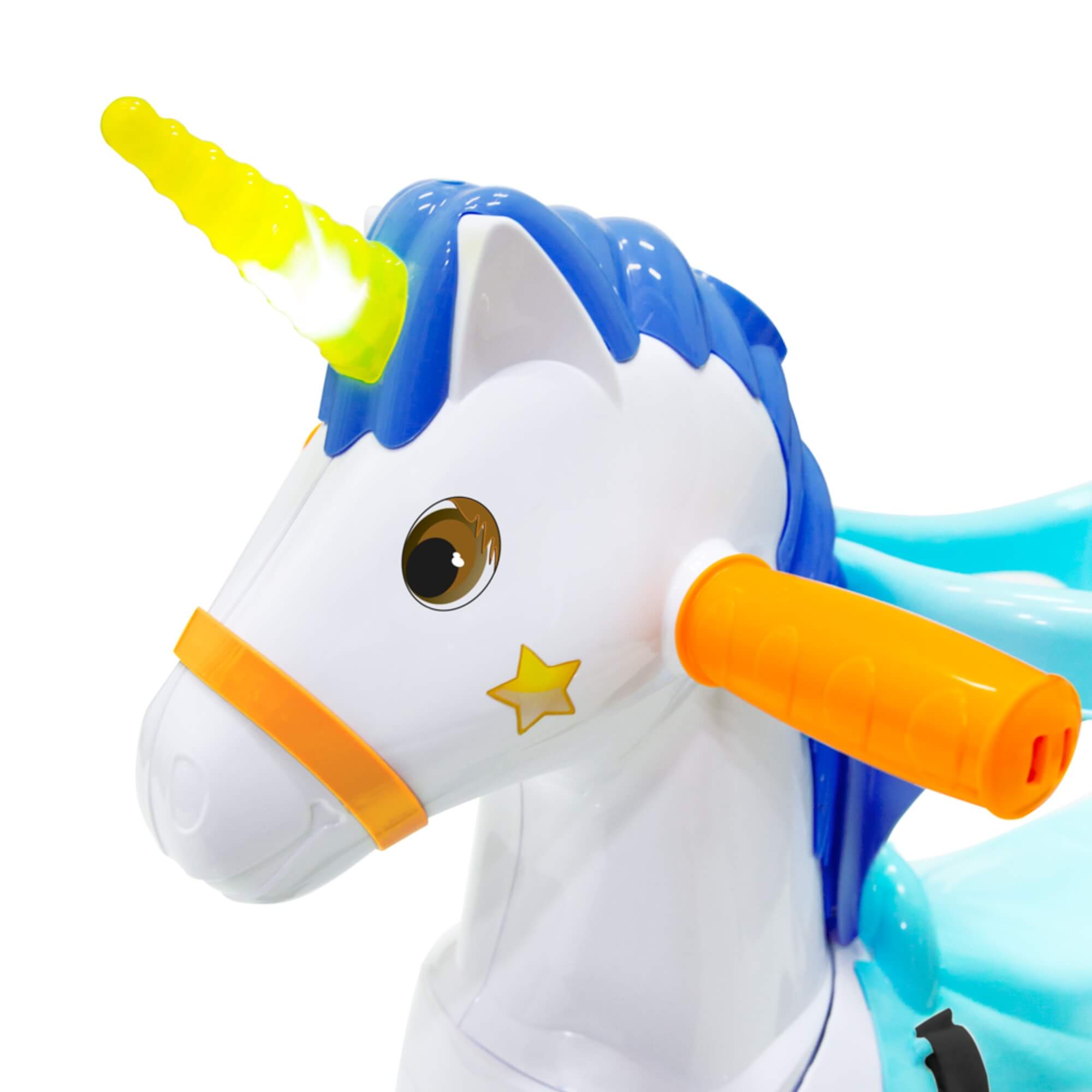 Triciclo Infantil Fantasy Unicórnio Azul com Pedal e Empurrador Calesita - 1002