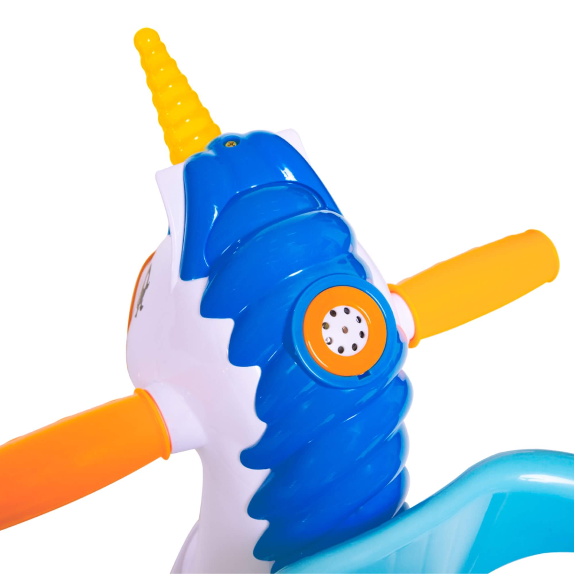 Triciclo Infantil Fantasy Unicórnio Azul com Pedal e Empurrador Calesita - 1002