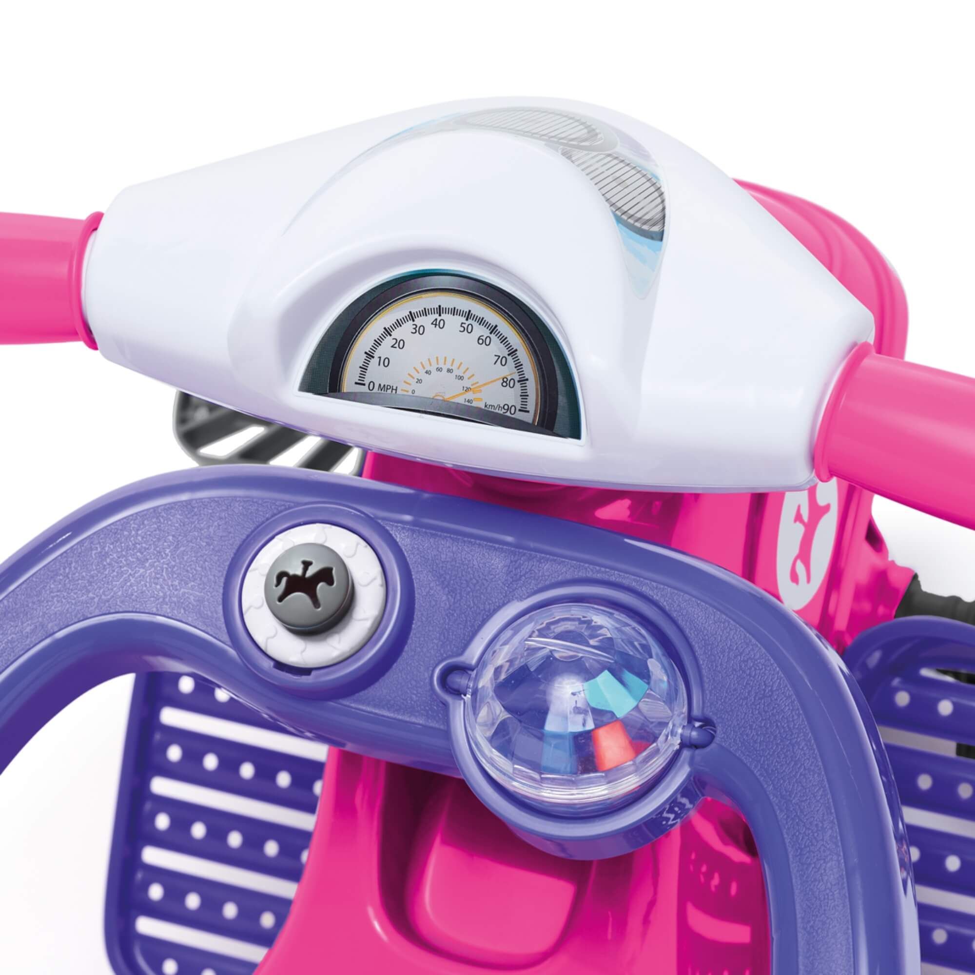 Triciclo Infantil Lelecita Rosa com Pedal e Empurrador Calesita - 1006