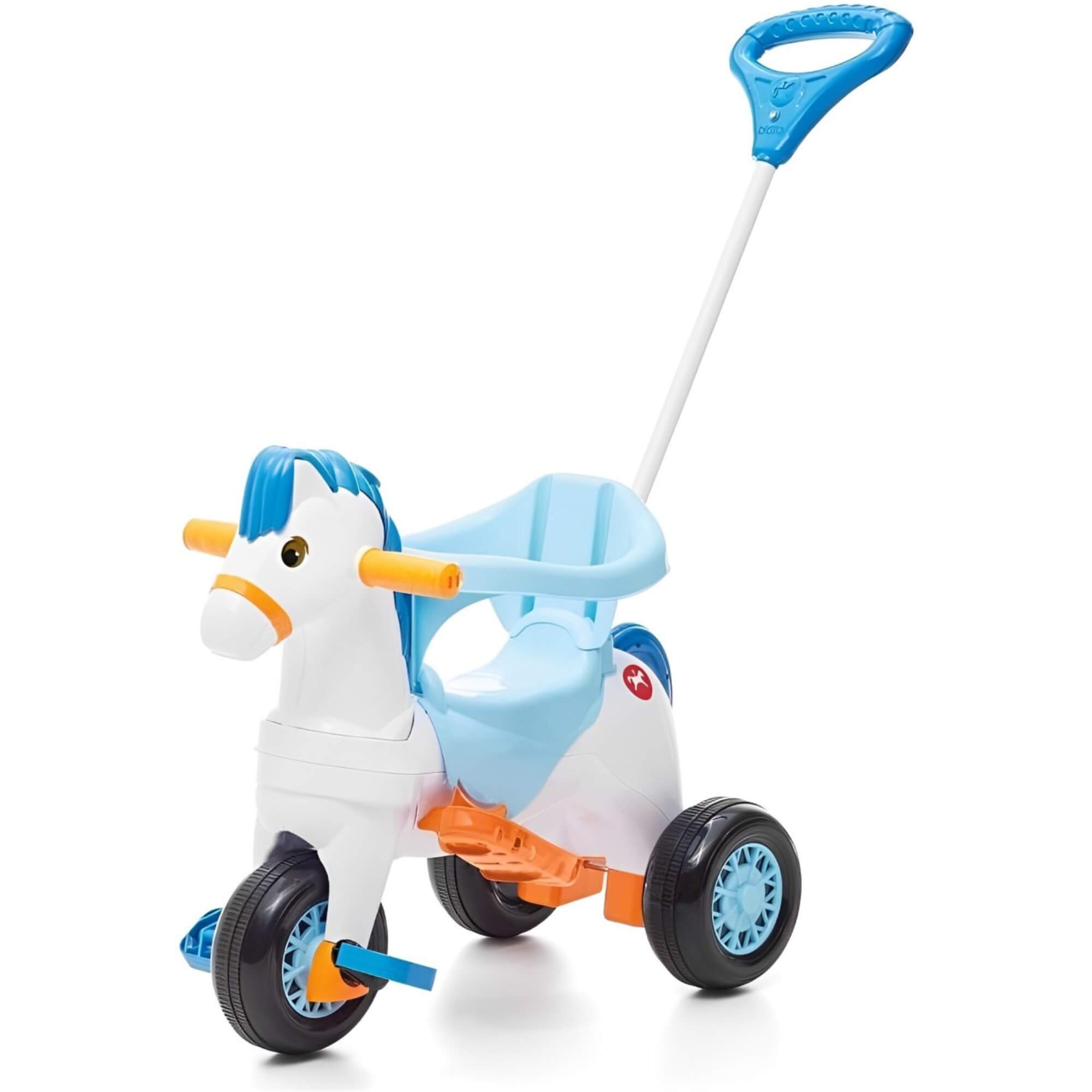 Triciclo Infantil Poponei 3 em 1 com Balanço, Pedal e Empurrador Calesita - 1007