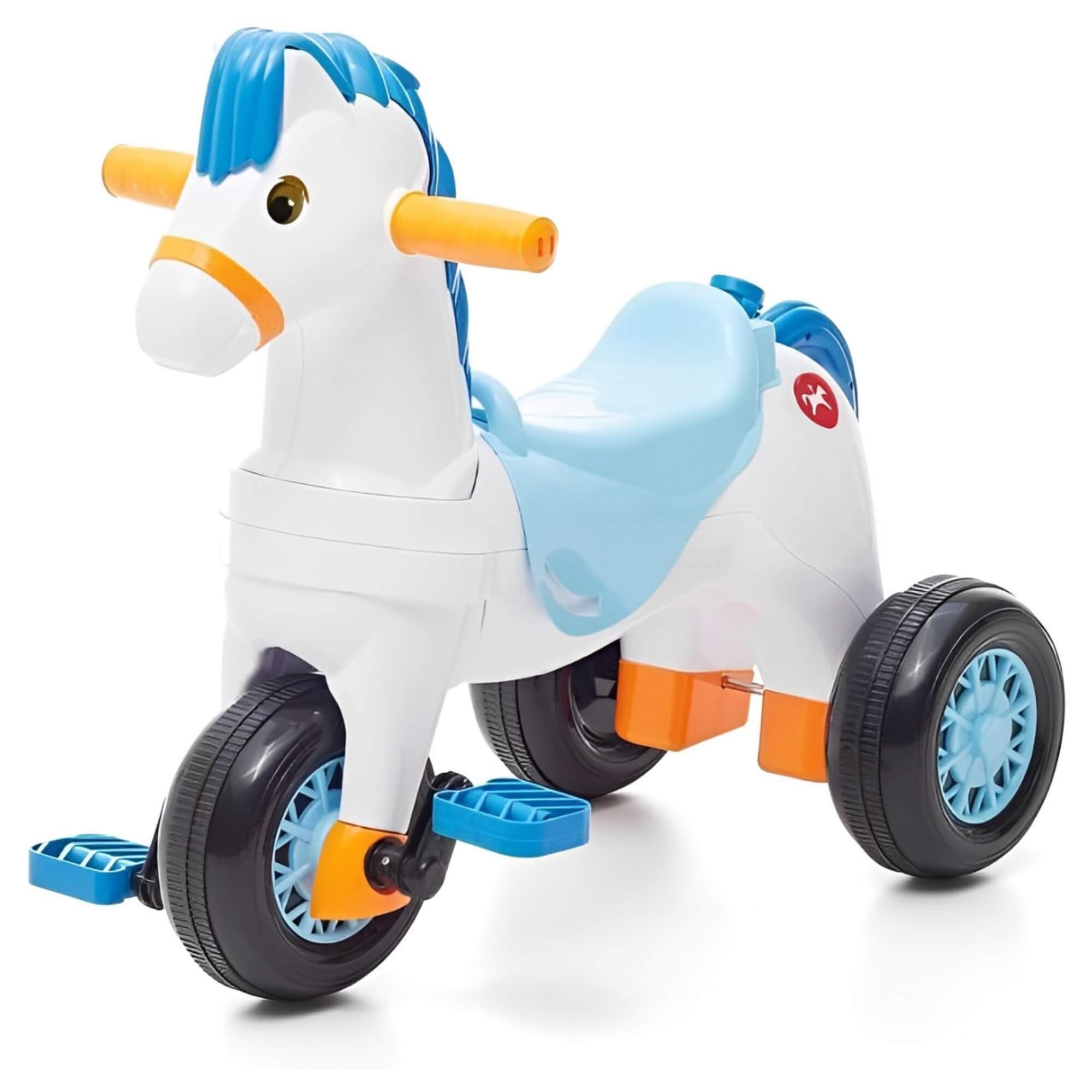 Triciclo Infantil Poponei 3 em 1 com Balanço, Pedal e Empurrador Calesita - 1007
