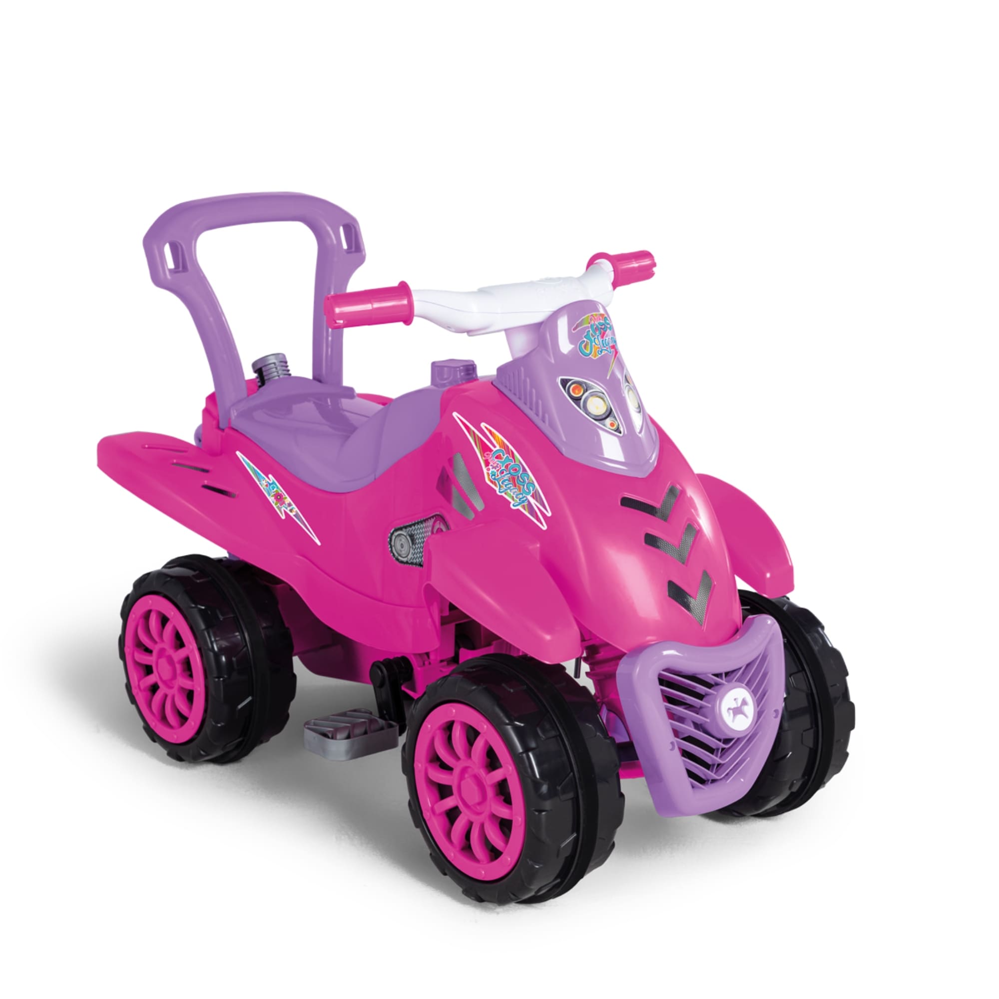 Quadriciclo Infantil Cross Legacy Pink +24 Meses Empurrador e Pedal CALESITA - 1017