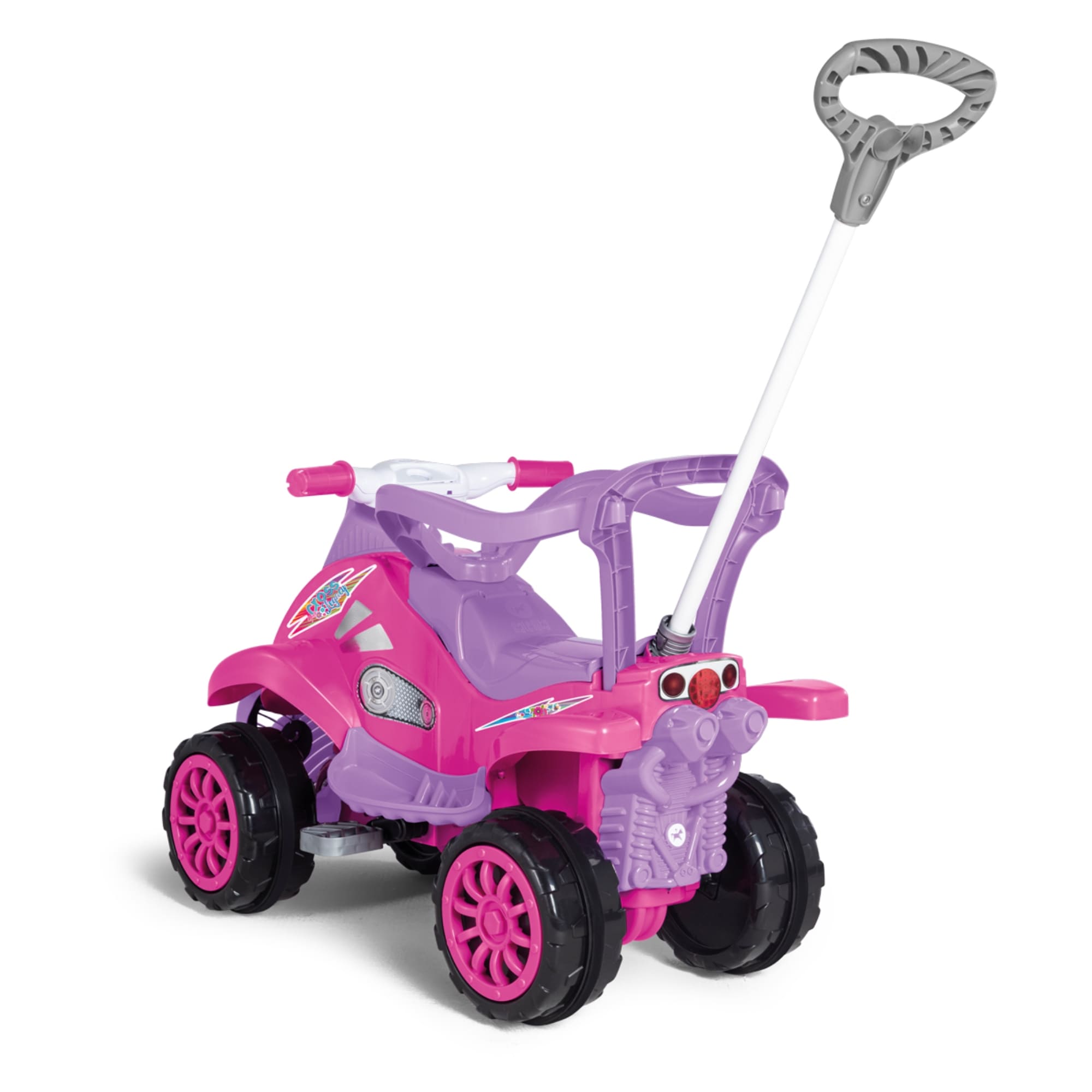 Quadriciclo Infantil Cross Legacy Pink +24 Meses Empurrador e Pedal CALESITA - 1017