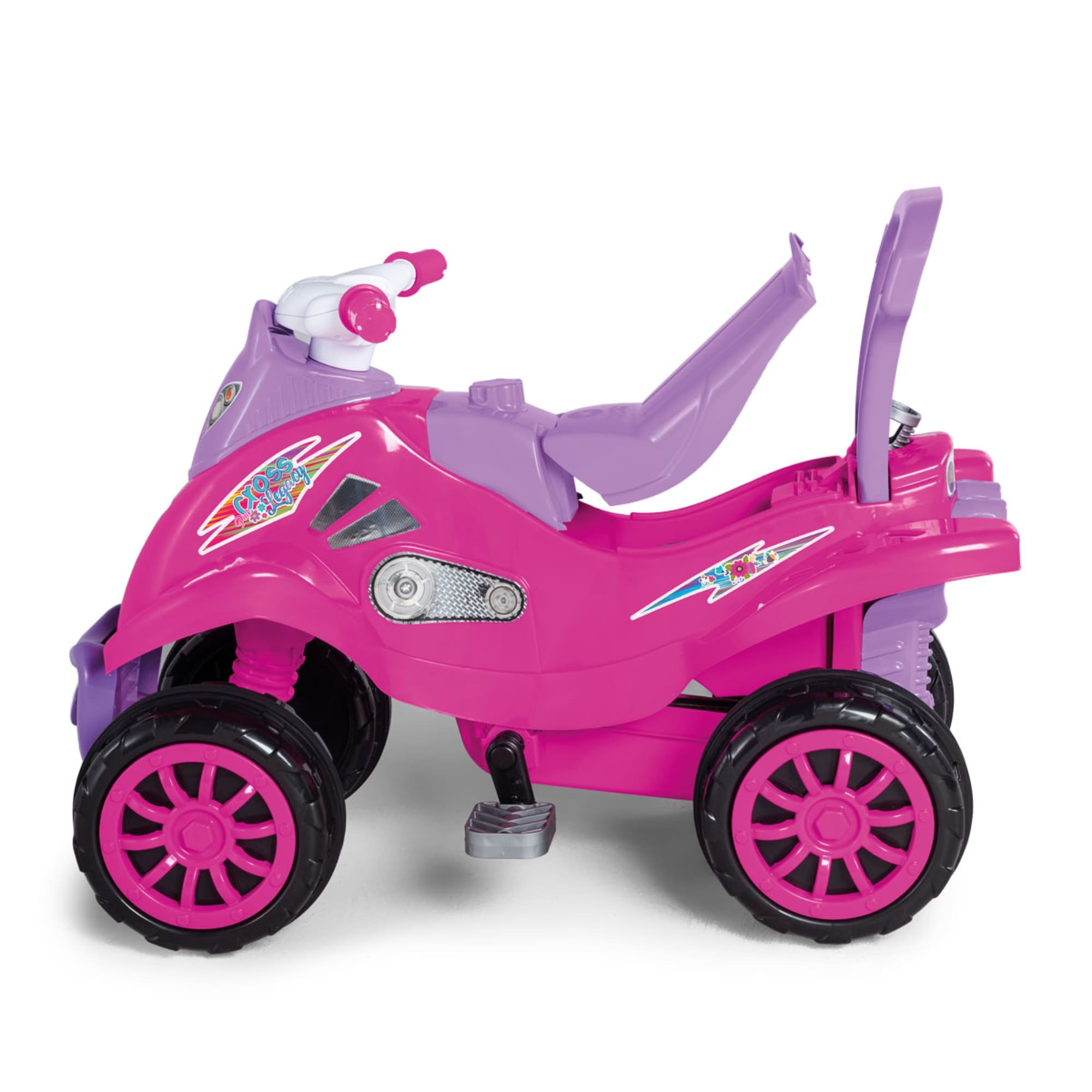 Quadriciclo Infantil Cross Legacy Pink +24 Meses Empurrador e Pedal CALESITA - 1017