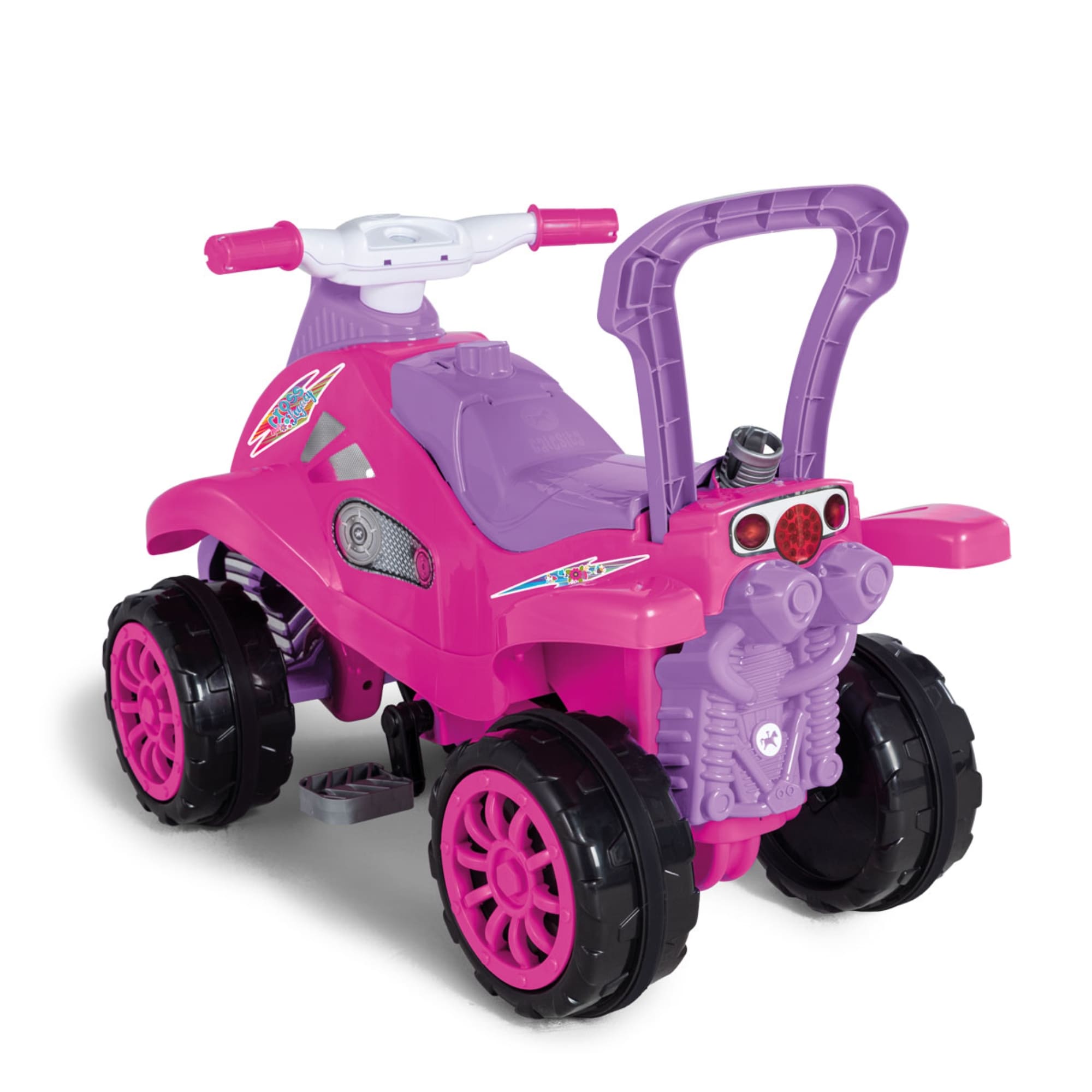 Quadriciclo Infantil Cross Legacy Pink +24 Meses Empurrador e Pedal CALESITA - 1017