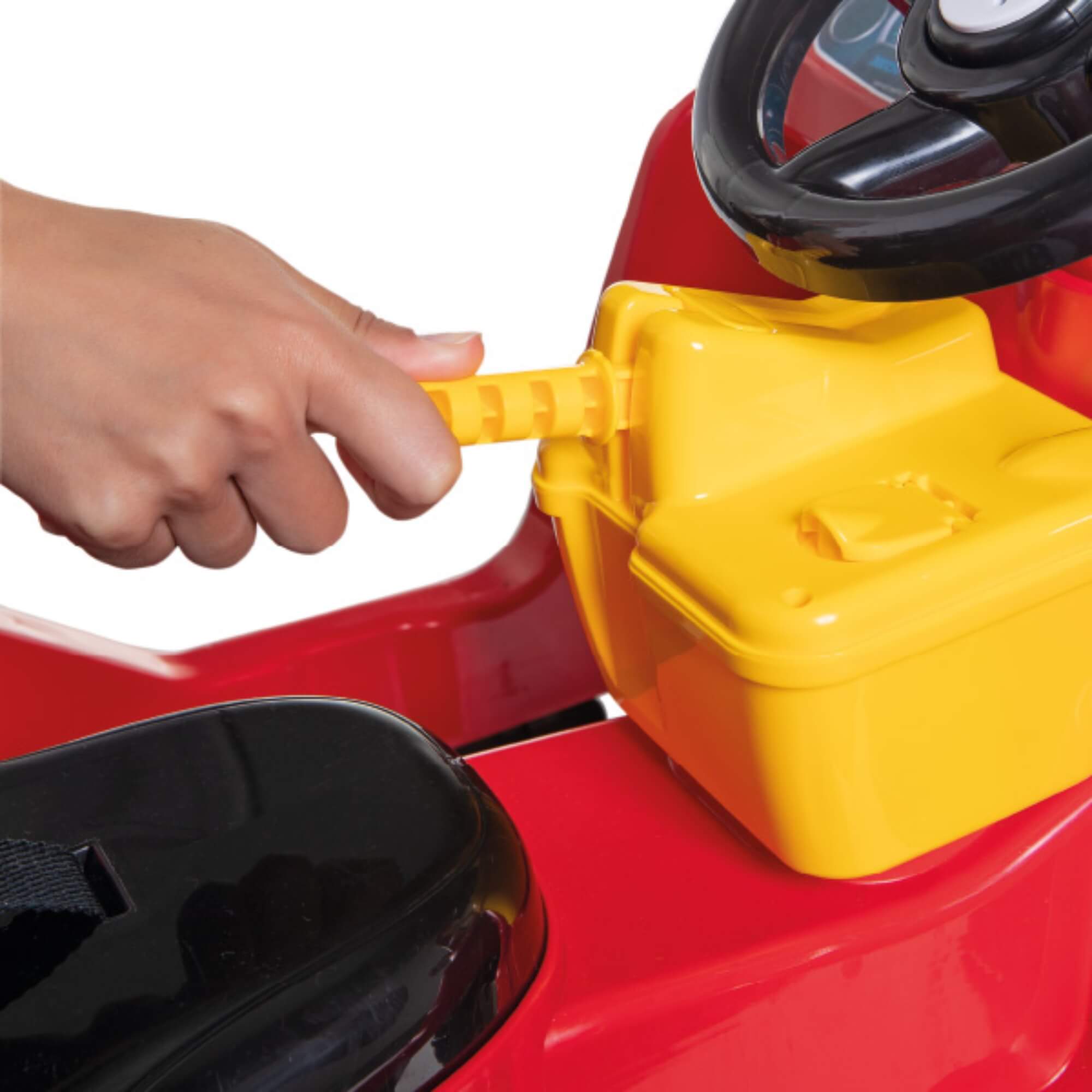 Carrinho de Passeio e Pedal Diipi Bombeiro com Empurrador Calesita - 1020