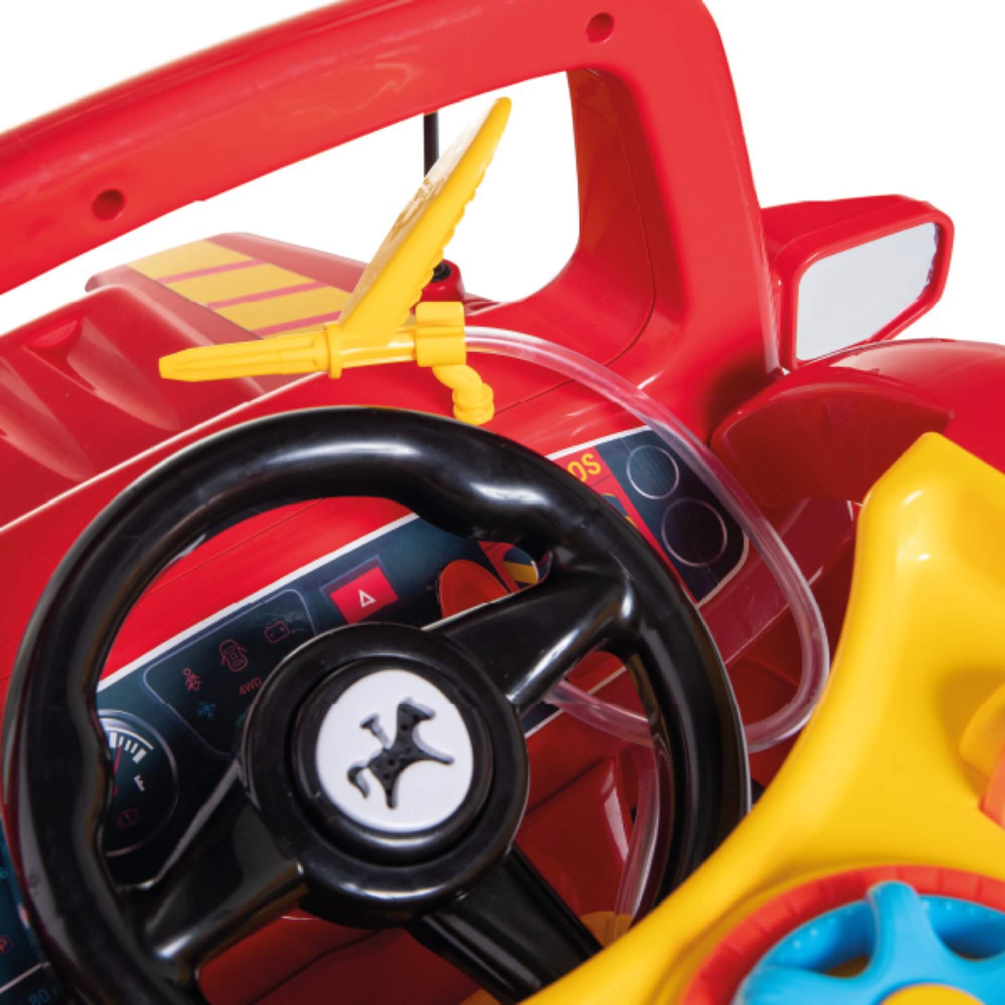 Carrinho de Passeio e Pedal Diipi Bombeiro com Empurrador Calesita - 1020