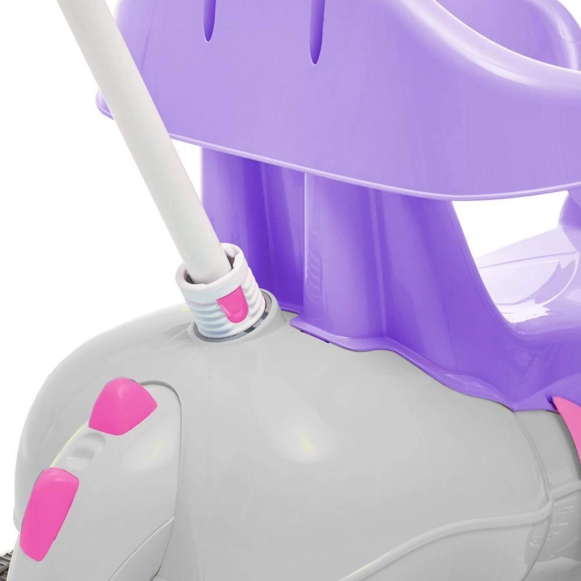 Triciclo Infantil Carrinho de Passeio Didino Rosa com Pedal e Empurrador Calesita - 1022