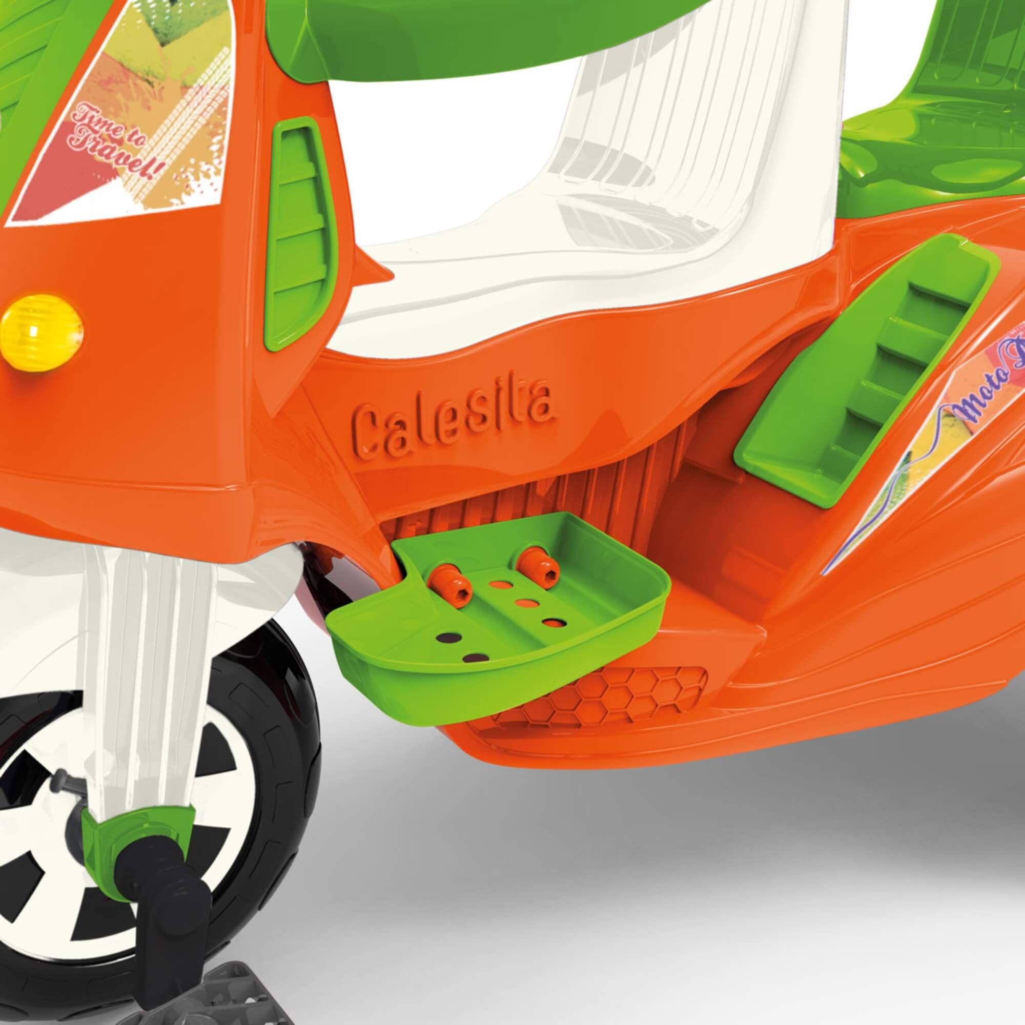 Triciclo com Pedal e Empurrador Moto Duo Dois Lugares Calesita - 1037