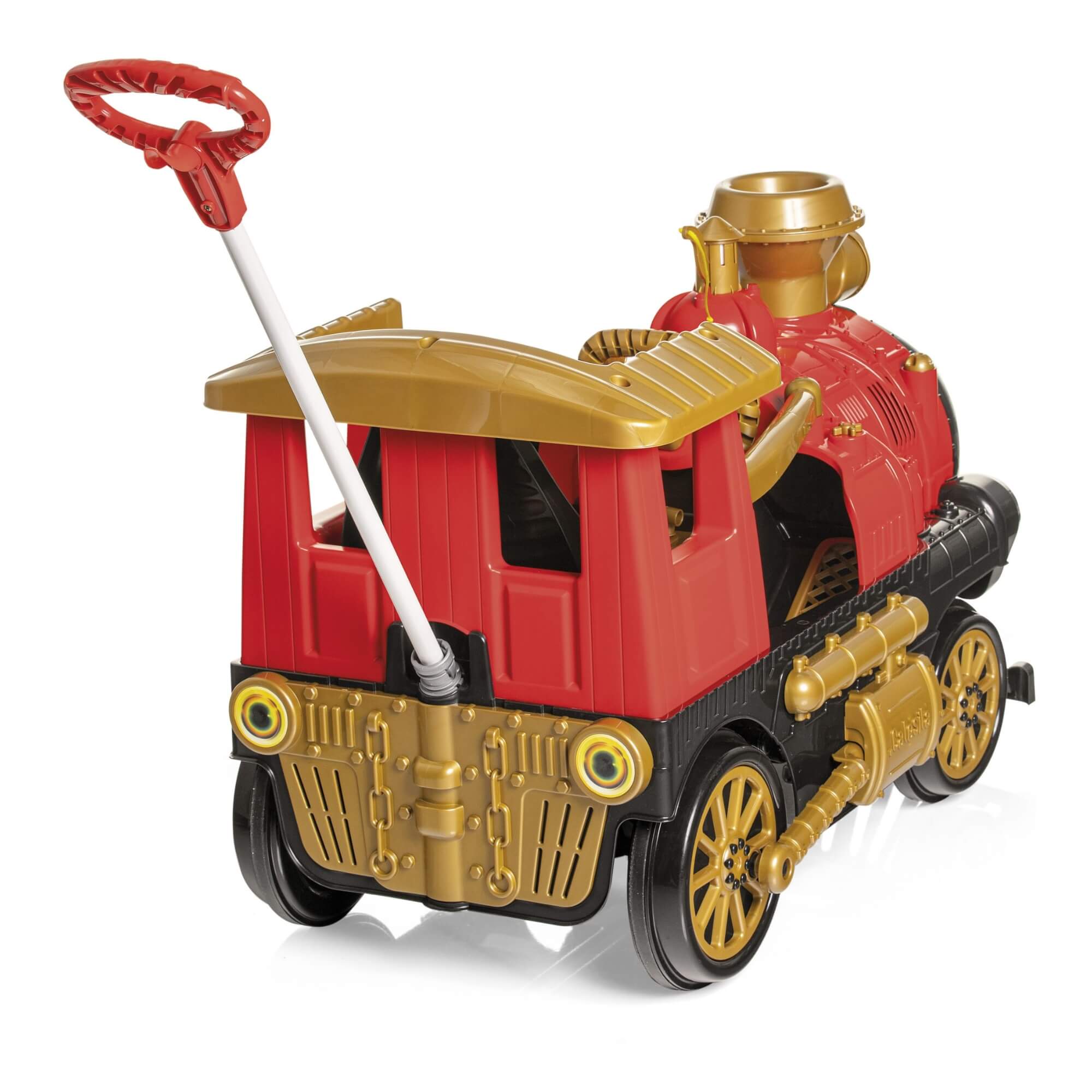 Carrinho de Passeio e Pedal Infantil Locomotiva com Empurrador Calesita - 1043