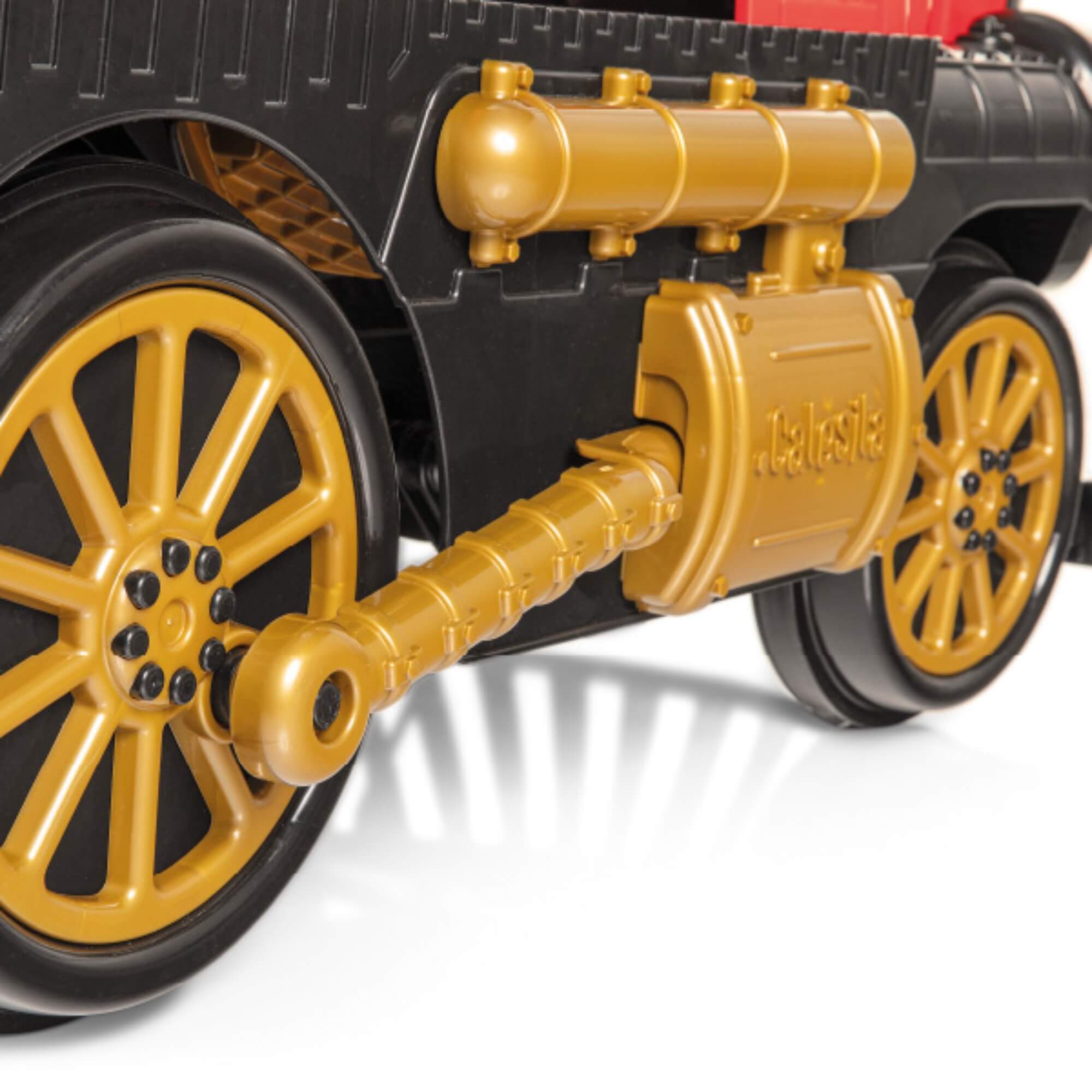 Carrinho de Passeio e Pedal Infantil Locomotiva com Empurrador Calesita - 1043