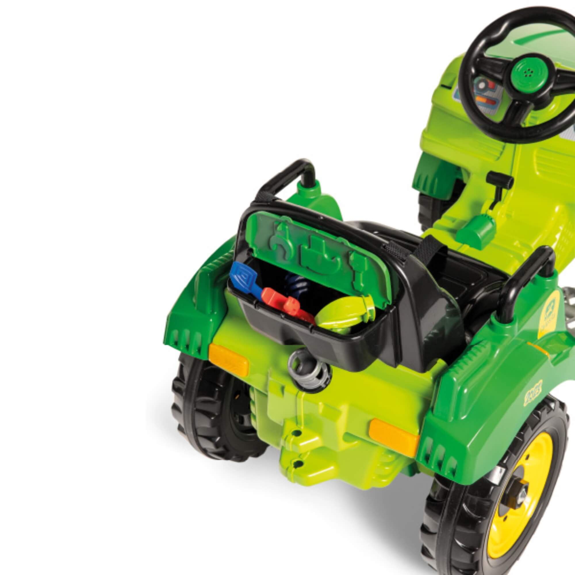 Quadriciclo Infantil Trator Tracamp Verde com Pedal e Empurrador Calesita - 1045