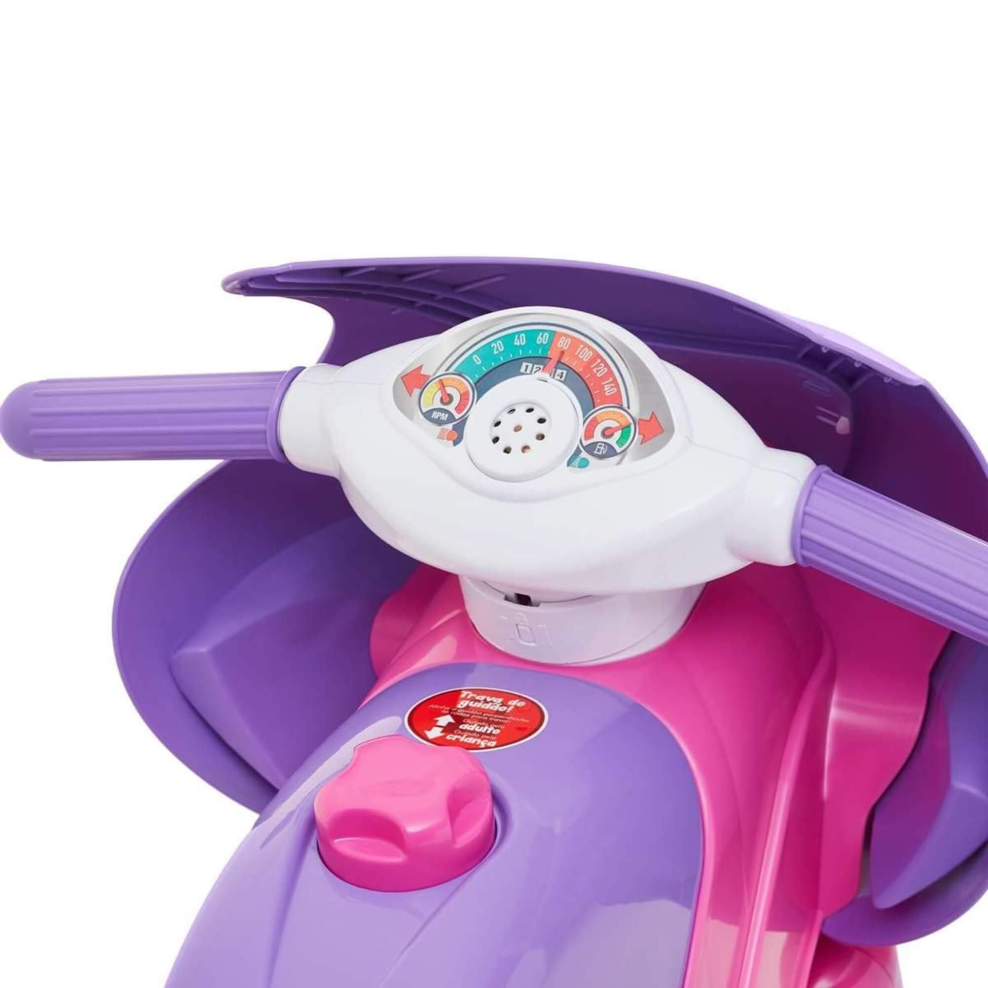 Triciclo Infantil Moto Rosa Max Calesita - 0947
