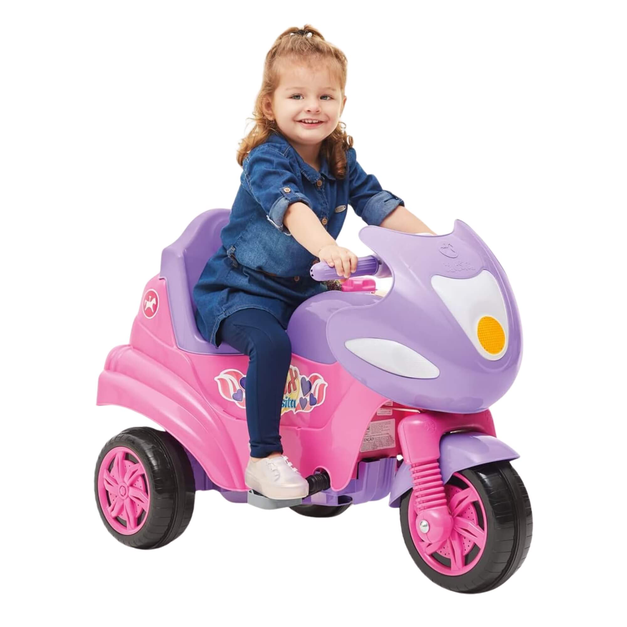 Triciclo Infantil Moto Rosa Max Calesita - 0947