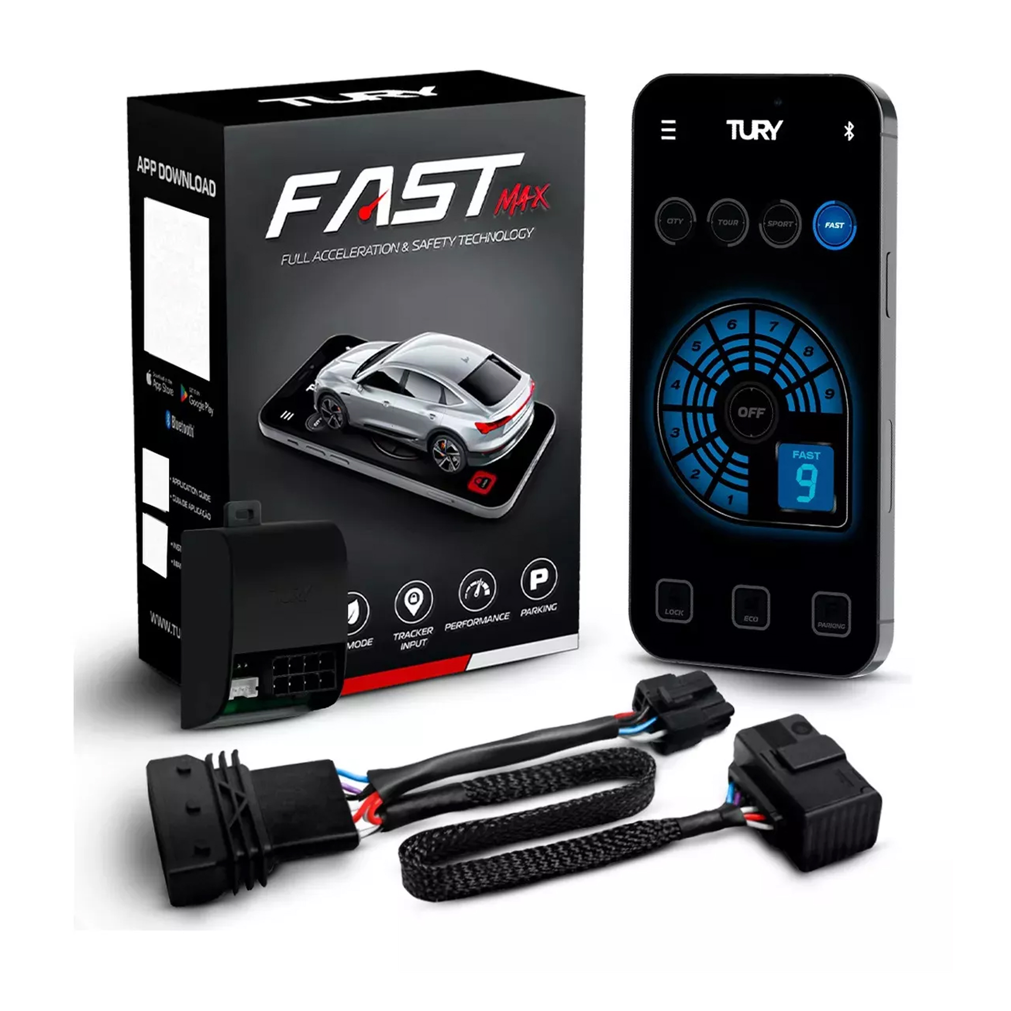 Módulo Variador Avanço Aceleração Eletrônico Touch Conferir Carros Compat. Tury - FAST MAX 5.0H