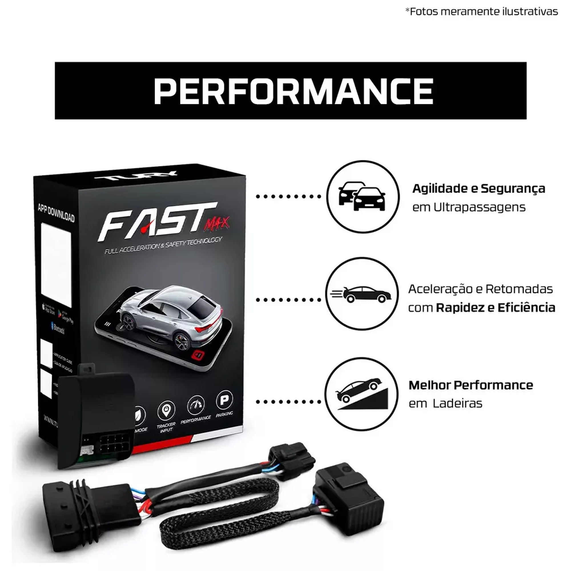 Módulo Variador Avanço Aceleração Eletrônico Touch Conferir Carros Compat. Tury - FAST MAX 5.0H