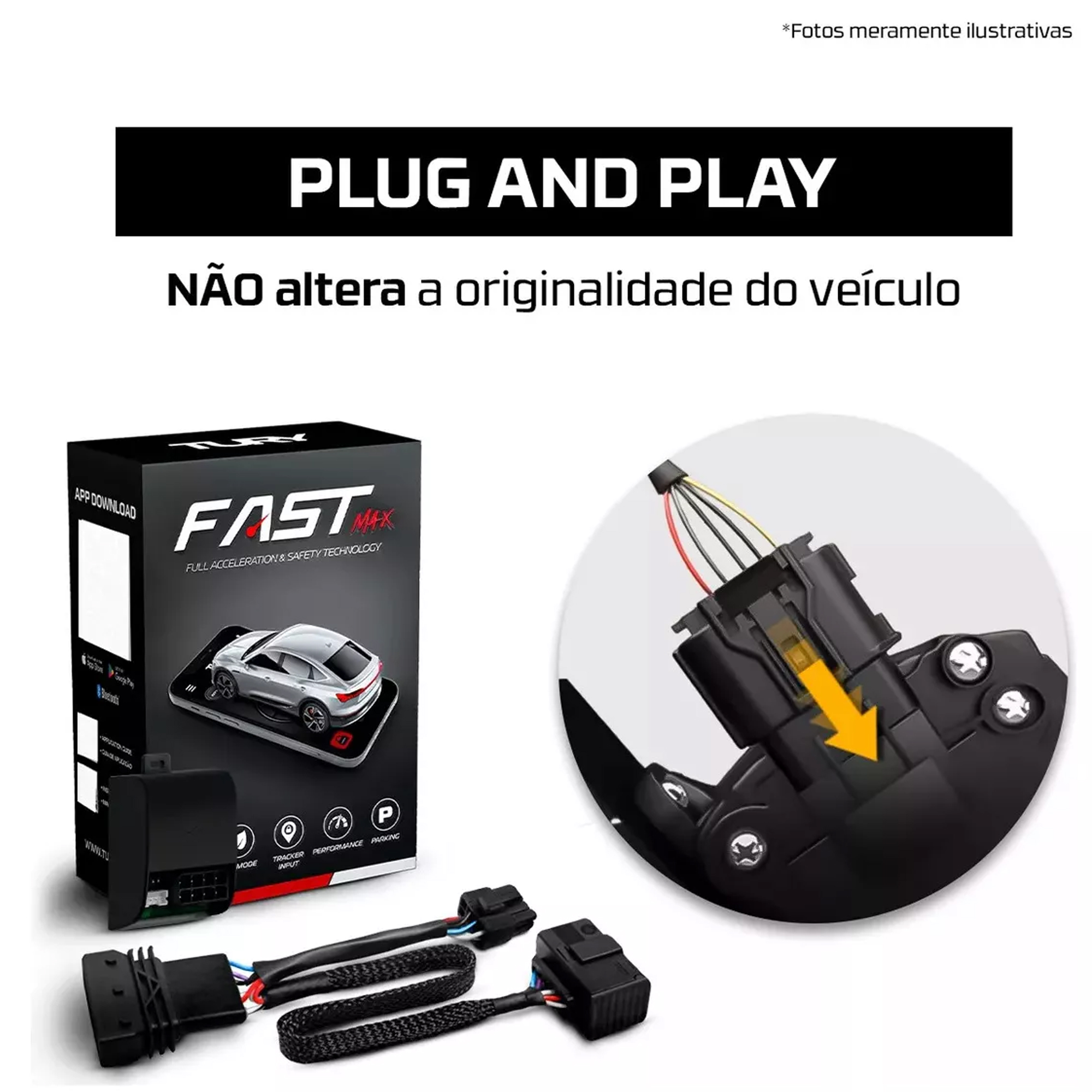Módulo Variador Avanço Aceleração Eletrônico Touch Conferir Carros Compat. Tury - FAST MAX 5.0H