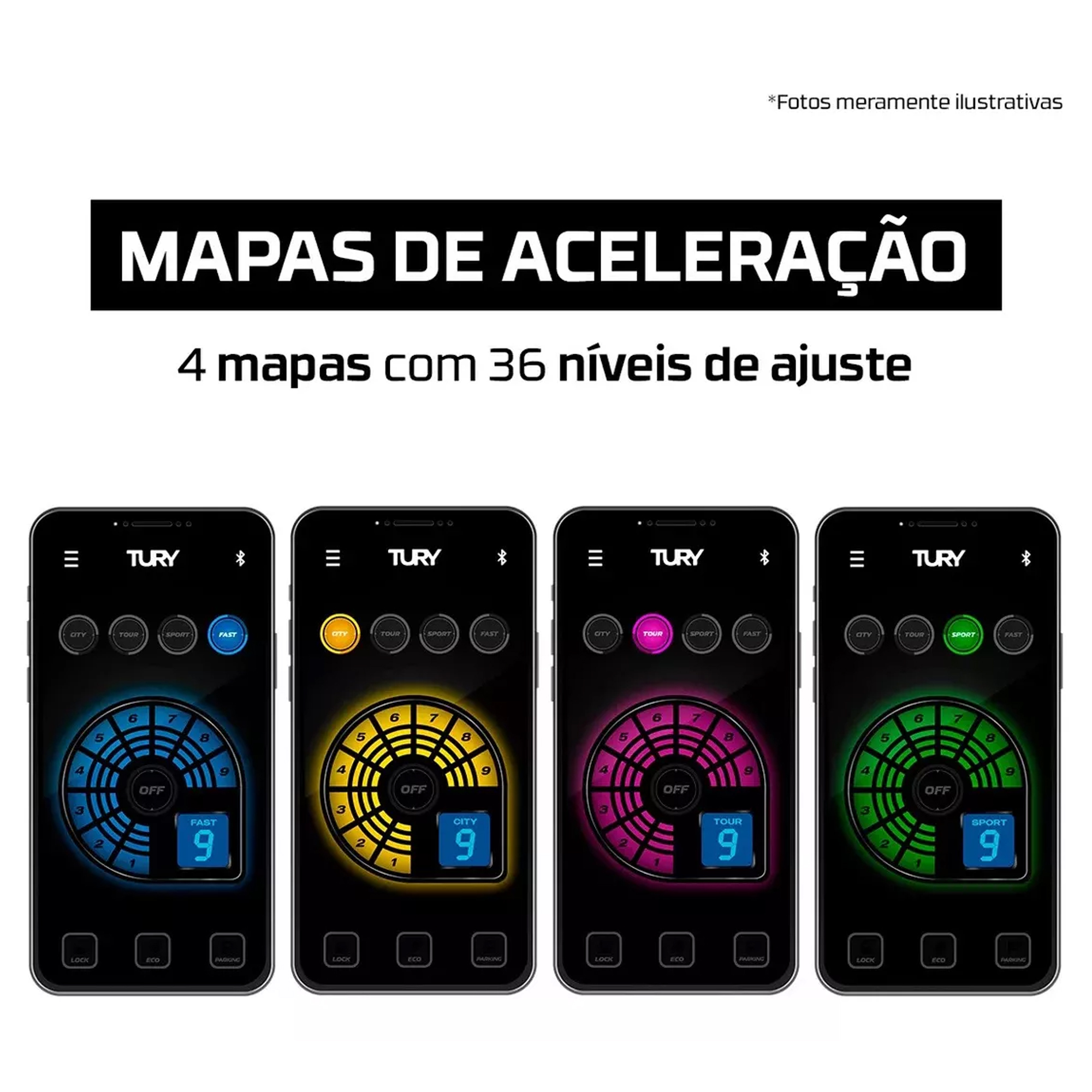 Módulo Variador Avanço Aceleração Eletrônico Touch Conferir Carros Compat. Tury - FAST MAX 5.0H