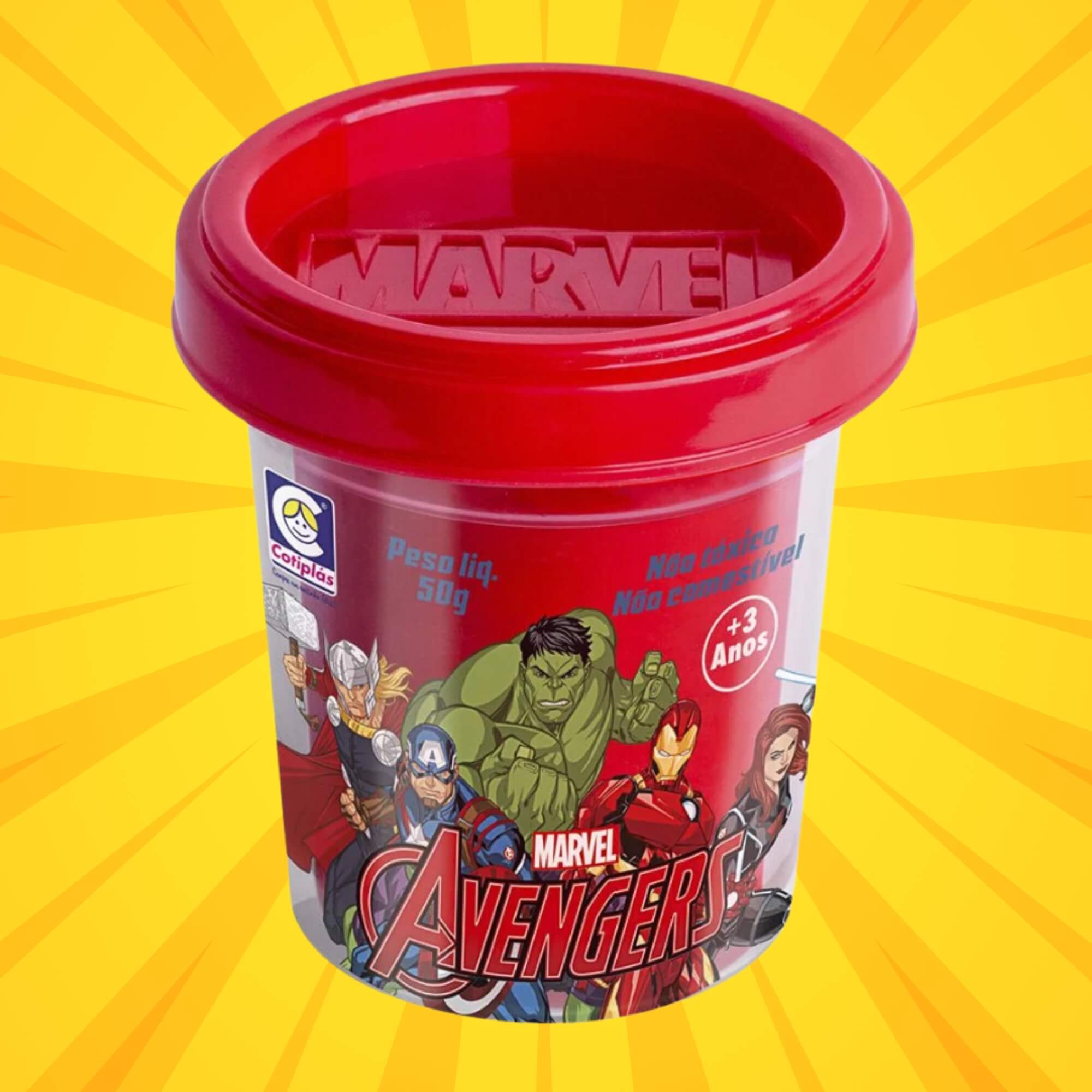 Brinquedo Infantil Kit de Massinhas com Carimbos da Marvel Cotiplás - 2698